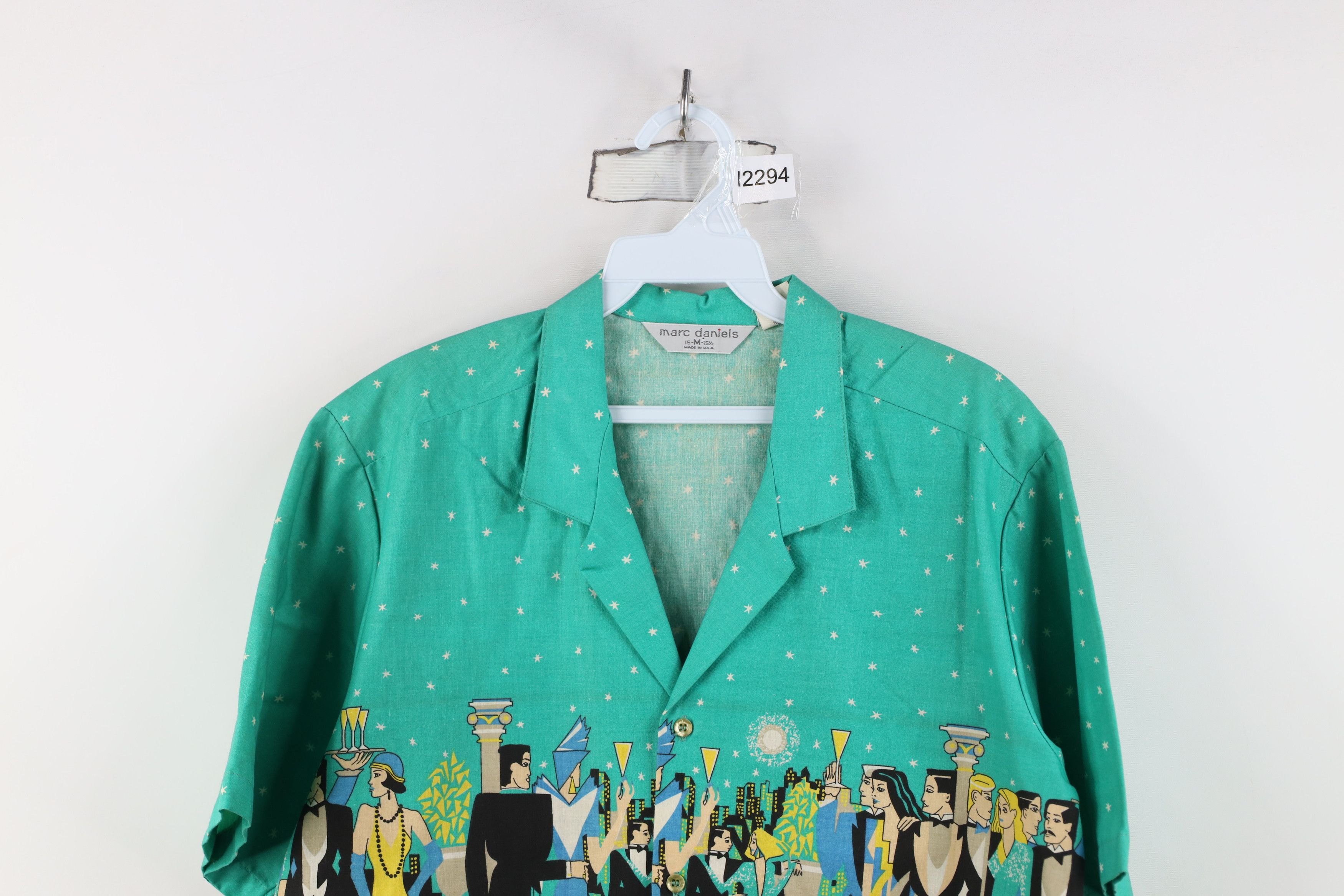 Vintage Vintage 70s Rockabilly Star Party Collar Button Shirt USA Size US M / EU 48-50 / 2 - 2 Thumbnail