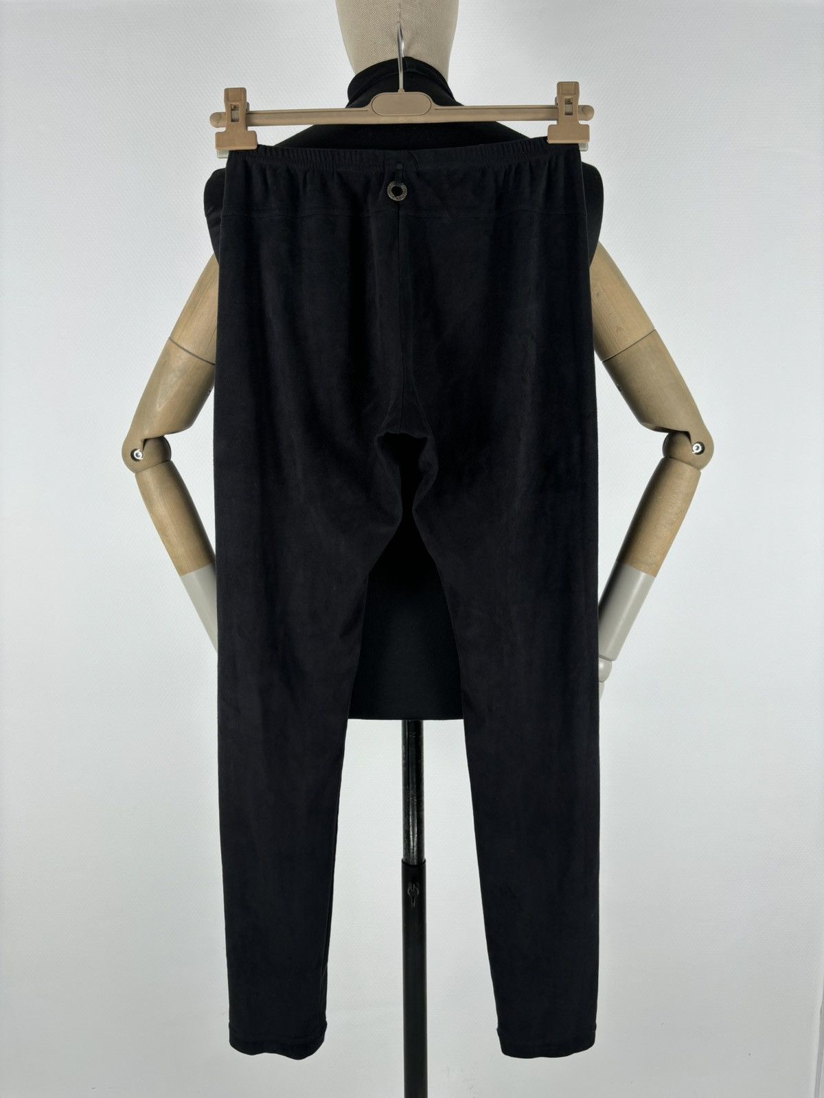 Vintage SAVE THE QUEEN Marco Fantini Suede-Velvet Italy Black Polyester Elastane Pants Trousers L Size 26" / US 2 / IT 38 - 2 Thumbnail