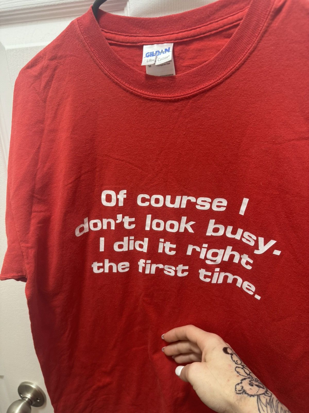 Gildan Gildan Of Course I Don't Look Busy Humor Funny Text Vintage Size US M / EU 48-50 / 2 - 2 Thumbnail