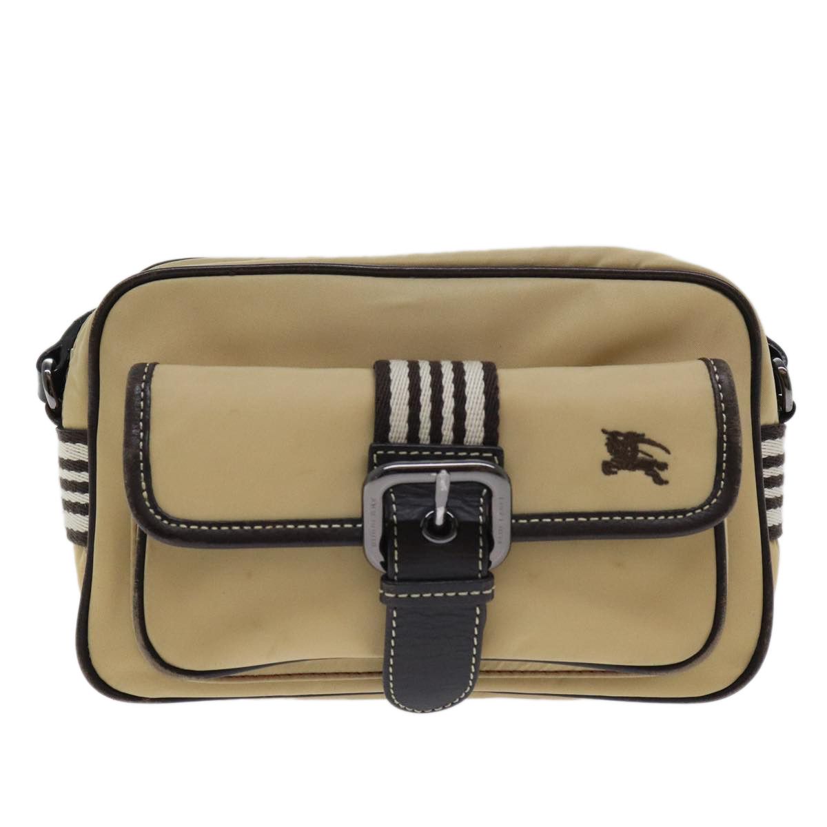 Blue Label Beige Canvas Shoulder Bag (Pre-Owned)