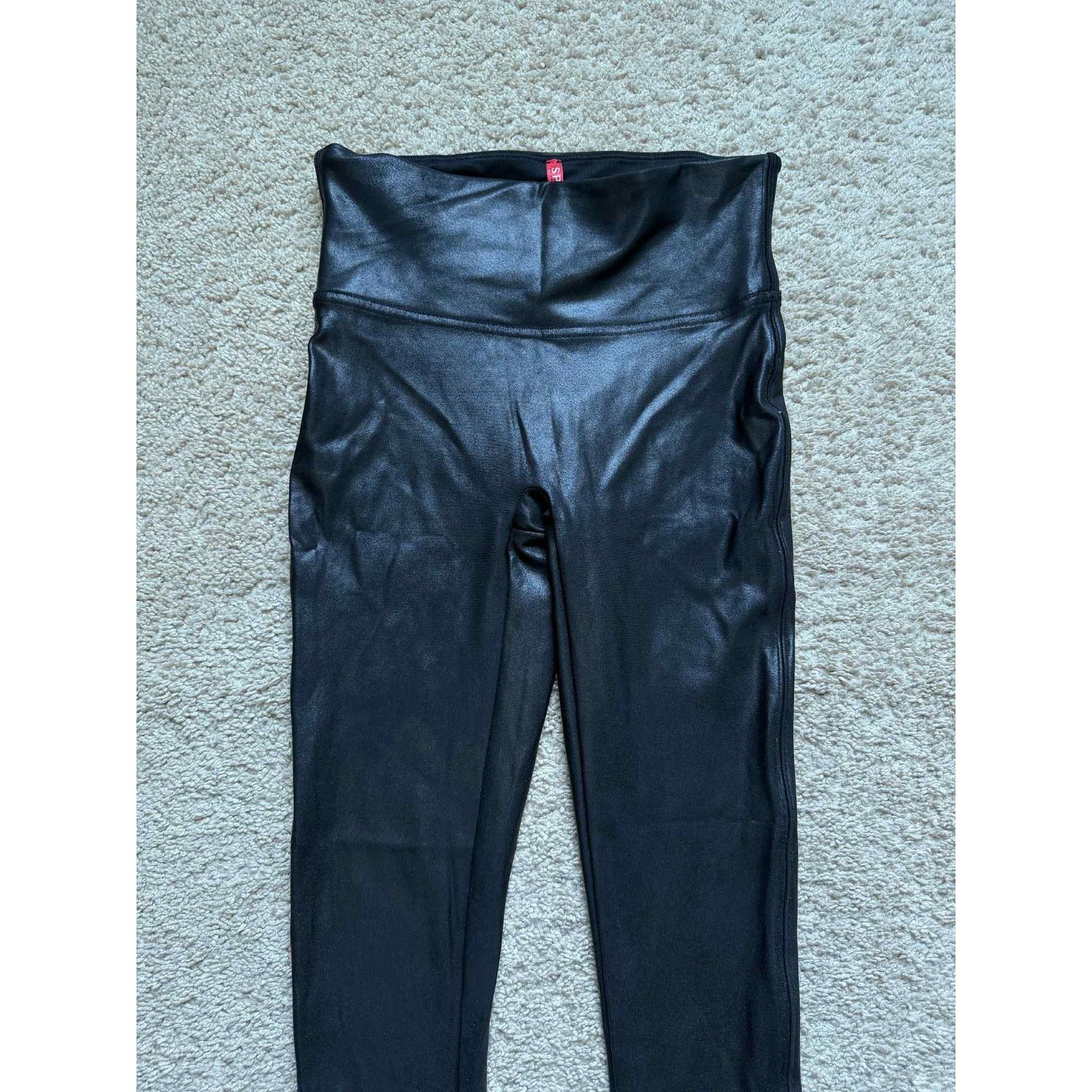 Spanx Spanx Faux Leather Moto Biker Leggings Black Women's Small Size 24" / US 00 / IT 34 - 4 Thumbnail
