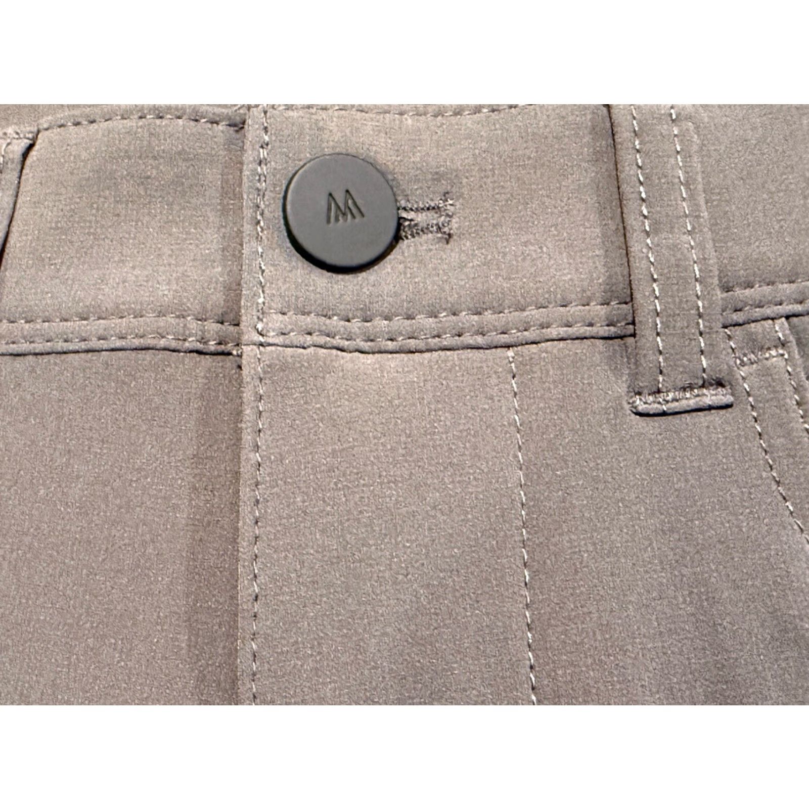 Mizzen+Main Mizzen + Main Pants Slim Chino 30x29.5 Black Mens Straight Pocket Front Button Zip Casual Golf Size US 30 / EU 46 - 6 Thumbnail