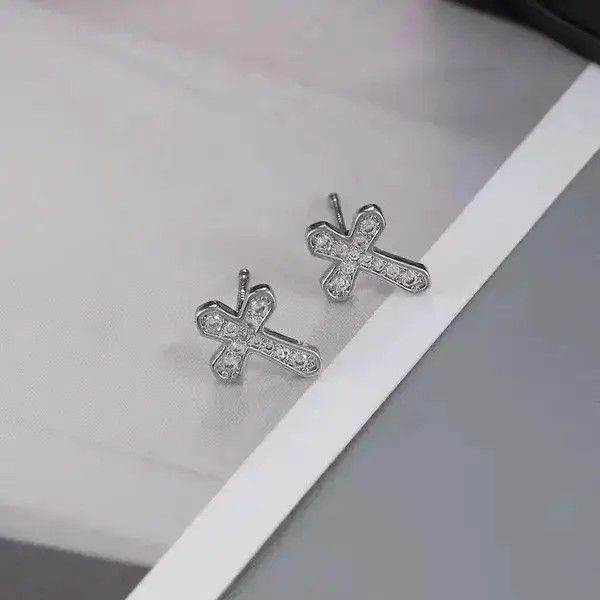 Jewelry 925 Silver Plated Cross Stud Earrings for Men Women Size ONE SIZE - 3 Thumbnail