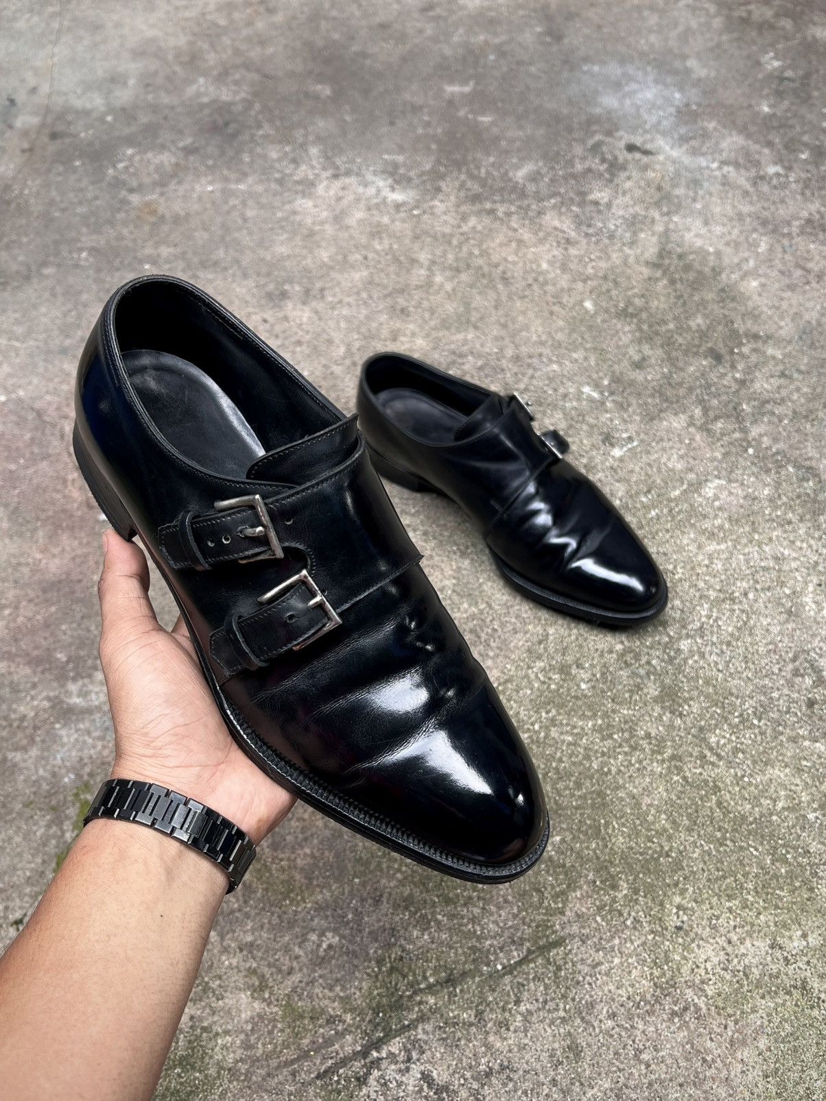 John Lobb John Lobb "Naseby" Double Monk Strap Size US 8 / EU 41 - 13 Thumbnail