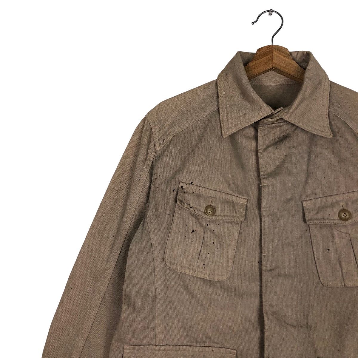 Japanese Brand 🔥Vtg Chore Jacket Military Collection Slant Pocket 3D Size US M / EU 48-50 / 2 - 7 Thumbnail