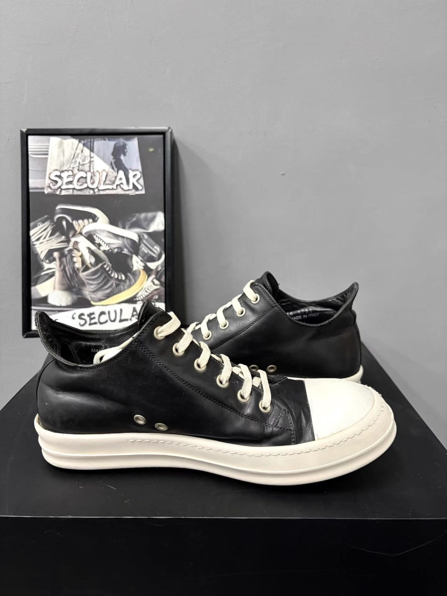 Rick Owens Rick Owens Mainline Leather Sneakers K34 Size US 7.5 / EU 40-41 - 6 Thumbnail