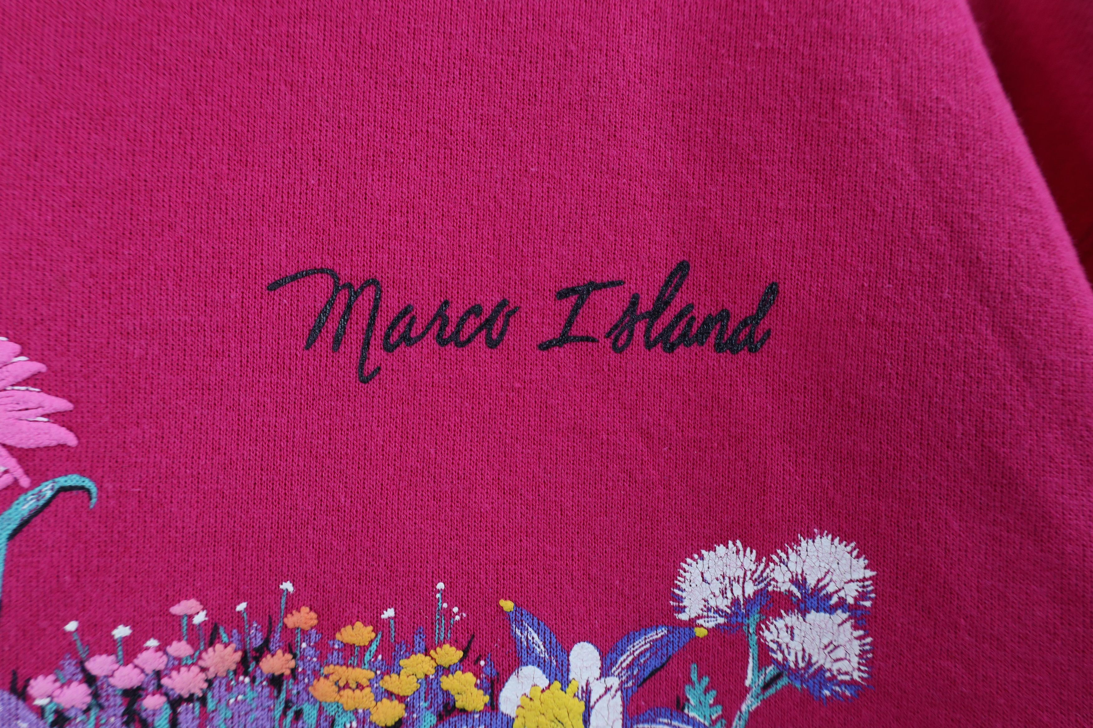 Vintage Vintage 90s Streetwear Flower Collared Sweatshirt USA Size L / US 10 / IT 46 - 5 Thumbnail