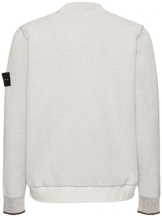 Stone Island o1lsvrm0425 Crewneck Cotton Blend Sweatshirt in Ivory Size US M / EU 48-50 / 2 - 2 Thumbnail