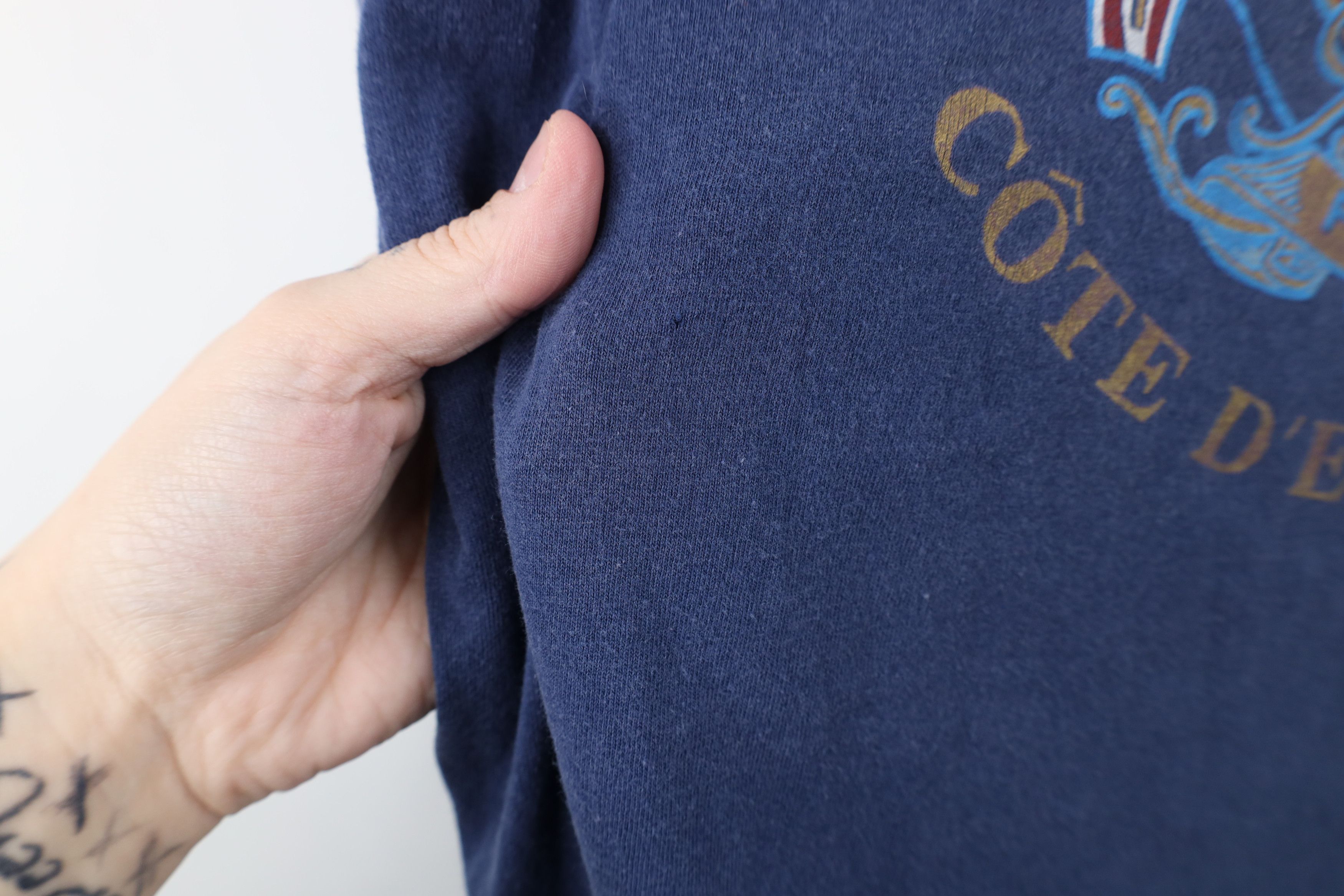 Vintage Vintage 90s Streetwear Michel Normandie France T-Shirt Blue Size US L / EU 52-54 / 3 - 8 Thumbnail