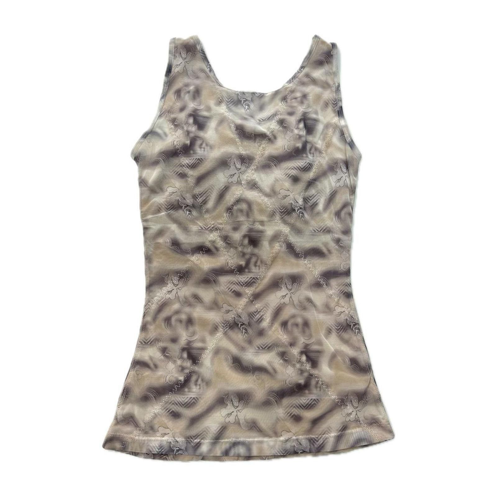 Japanese Brand Psychedelic Ruffled Tank Top Size ONE SIZE - 2 Thumbnail