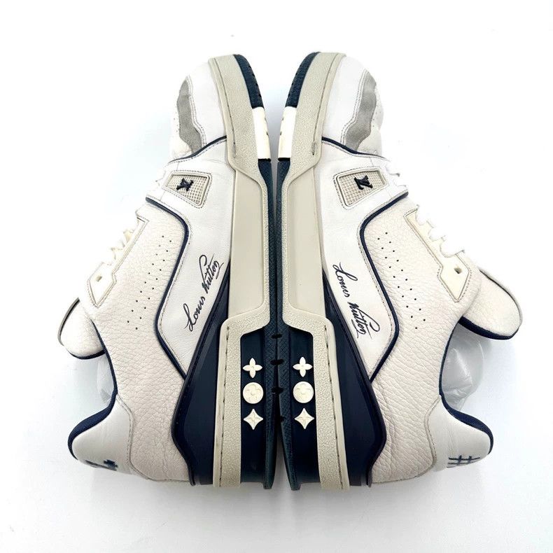Louis Vuitton Louis Vuitton Trainer Navy Blue Board Shoes Size US 8.5 / EU 41-42 - 7 Thumbnail