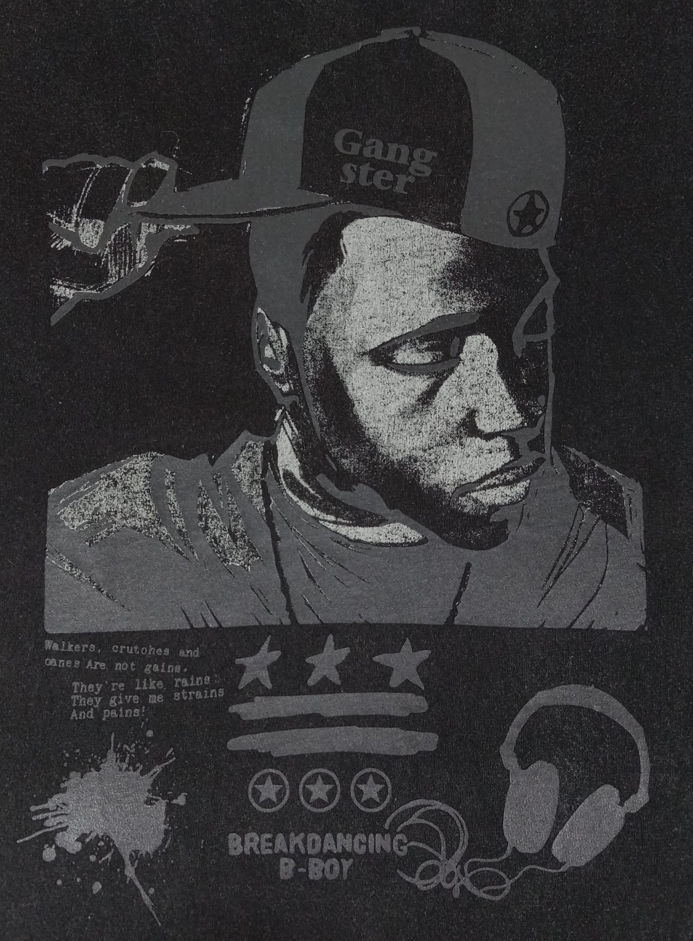 Rap Tees Vintage Gangster Breakdancing B-Boy T Shirt Size US XL / EU 56 / 4 - 2 Thumbnail