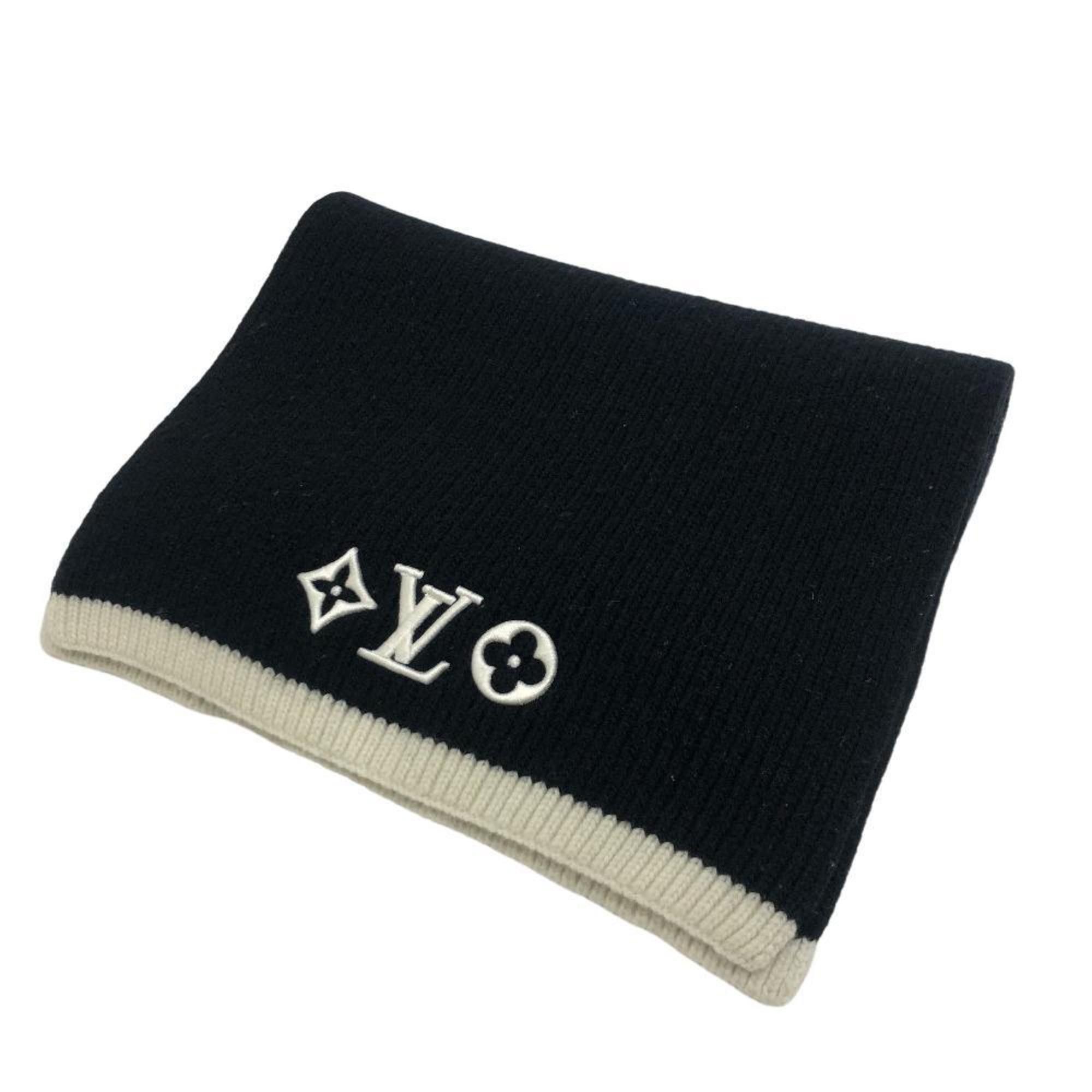 image of Louis Vuitton M77928 Escharpe Lv Headline Muffler Black Women's Z0005572