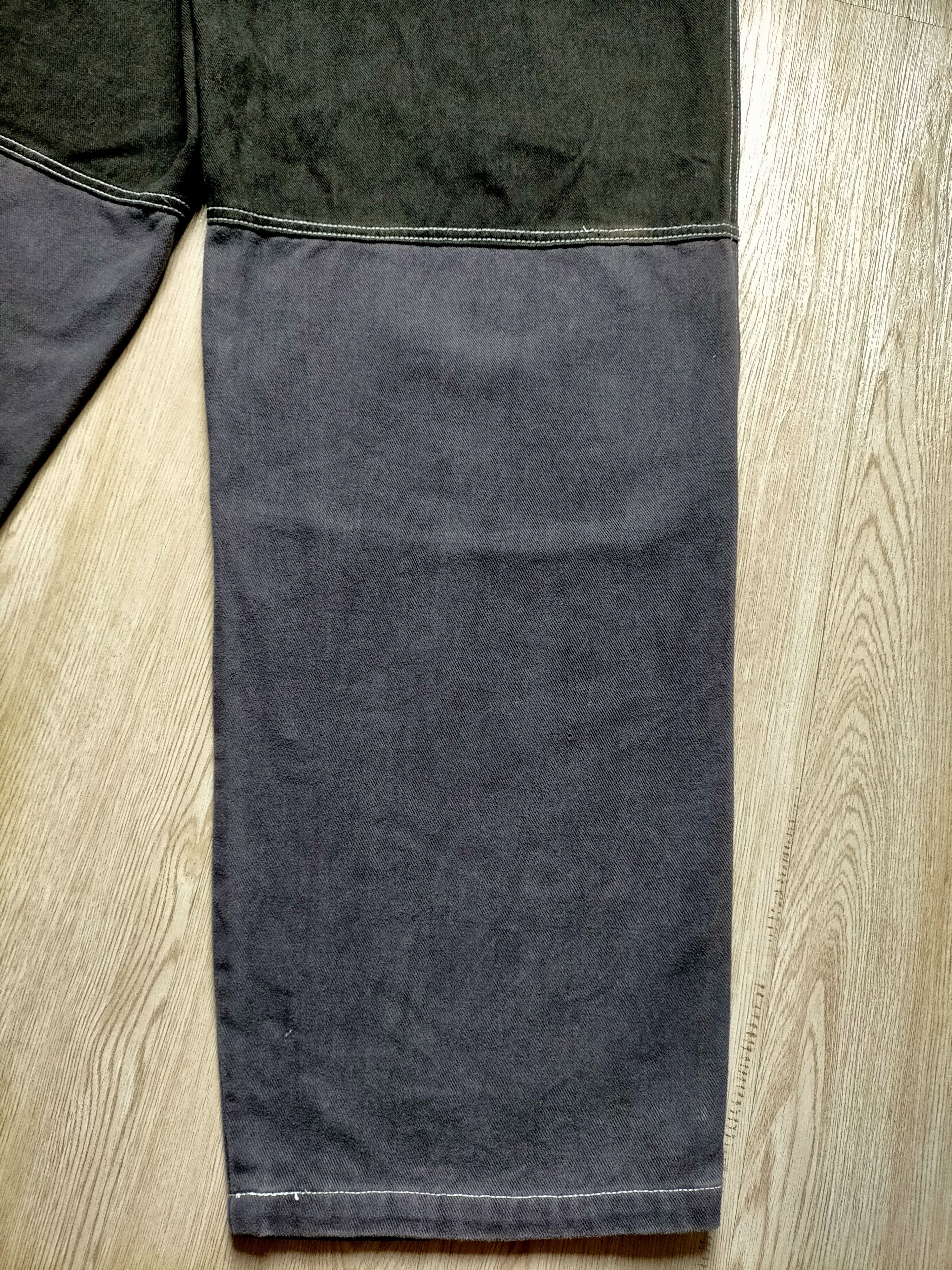 JNCO × Japanese Brand Barrel Roll Baggy Black Embroidered Hip Hop Style Size US 32 / EU 48 - 13 Thumbnail