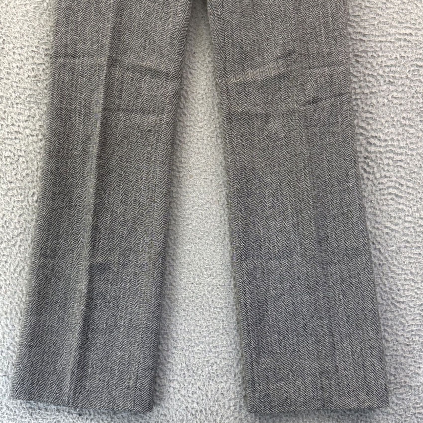J.Crew J.Crew Dress Pants Womens 2 Gray Wool Herringbone Pleated City Fit Business Size 26" / US 2 / IT 38 - 2 Thumbnail