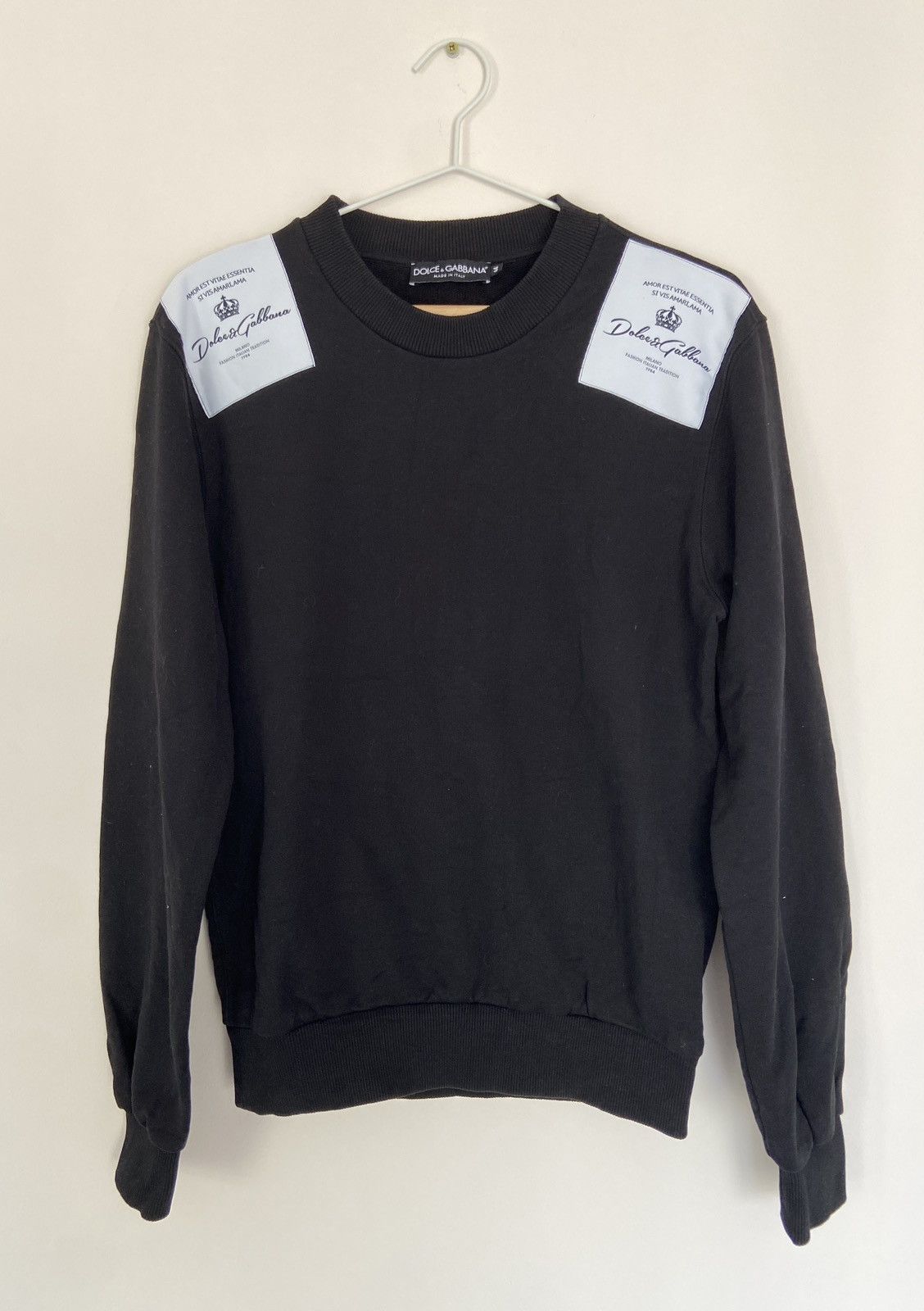 Dolce & Gabbana Dolce & Gabbana Logo Patch Shoulder Sweatshirt Size US S / EU 44-46 / 1 - 1 Thumbnail
