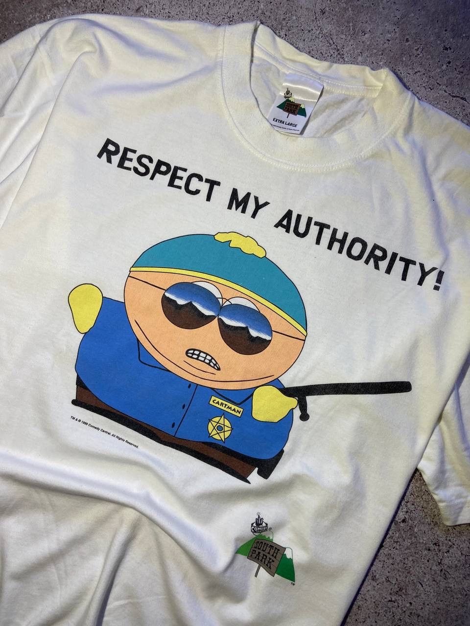 Cartoon Network × Vintage Vintage South Park 1999 Cartoon T-Shirt Respect My Authority Size US L / EU 52-54 / 3 - 3 Thumbnail