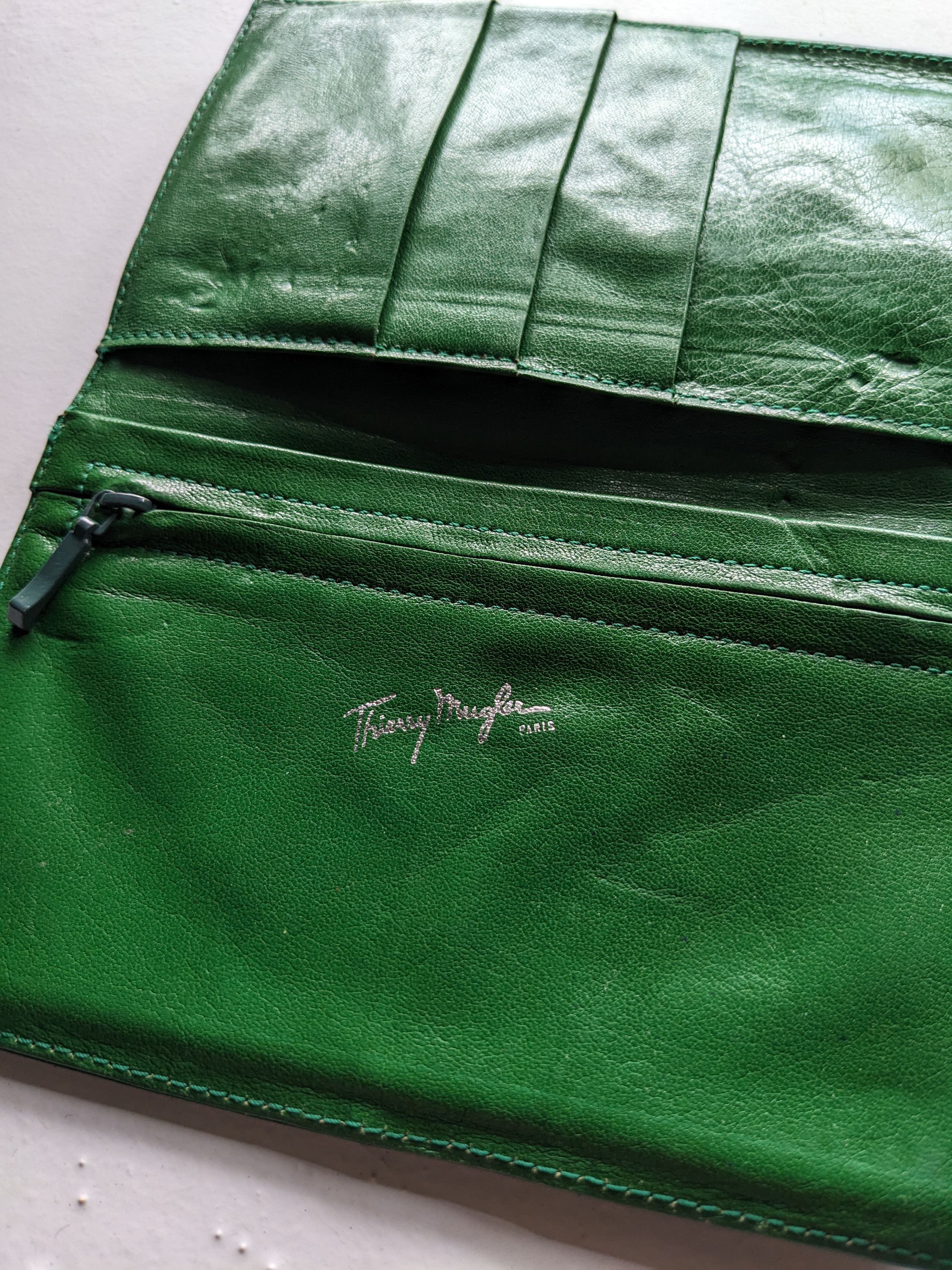 Thierry Mugler × Vintage Vintage Thierry Mugler long wallet leather Size ONE SIZE - 4 Thumbnail