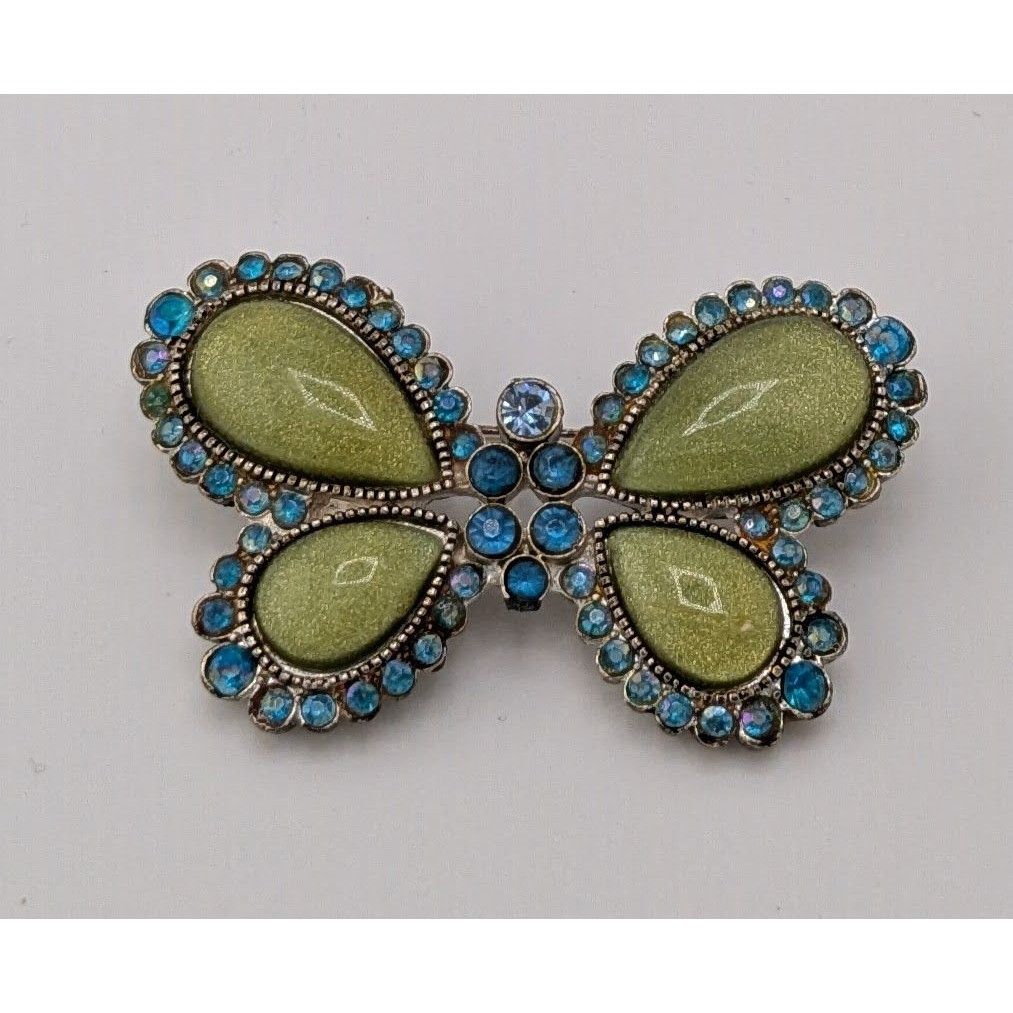Other Vintage Art Nouveau Butterfly Fairycore Shimmer Brooch In Bl Size ONE SIZE - 5 Thumbnail