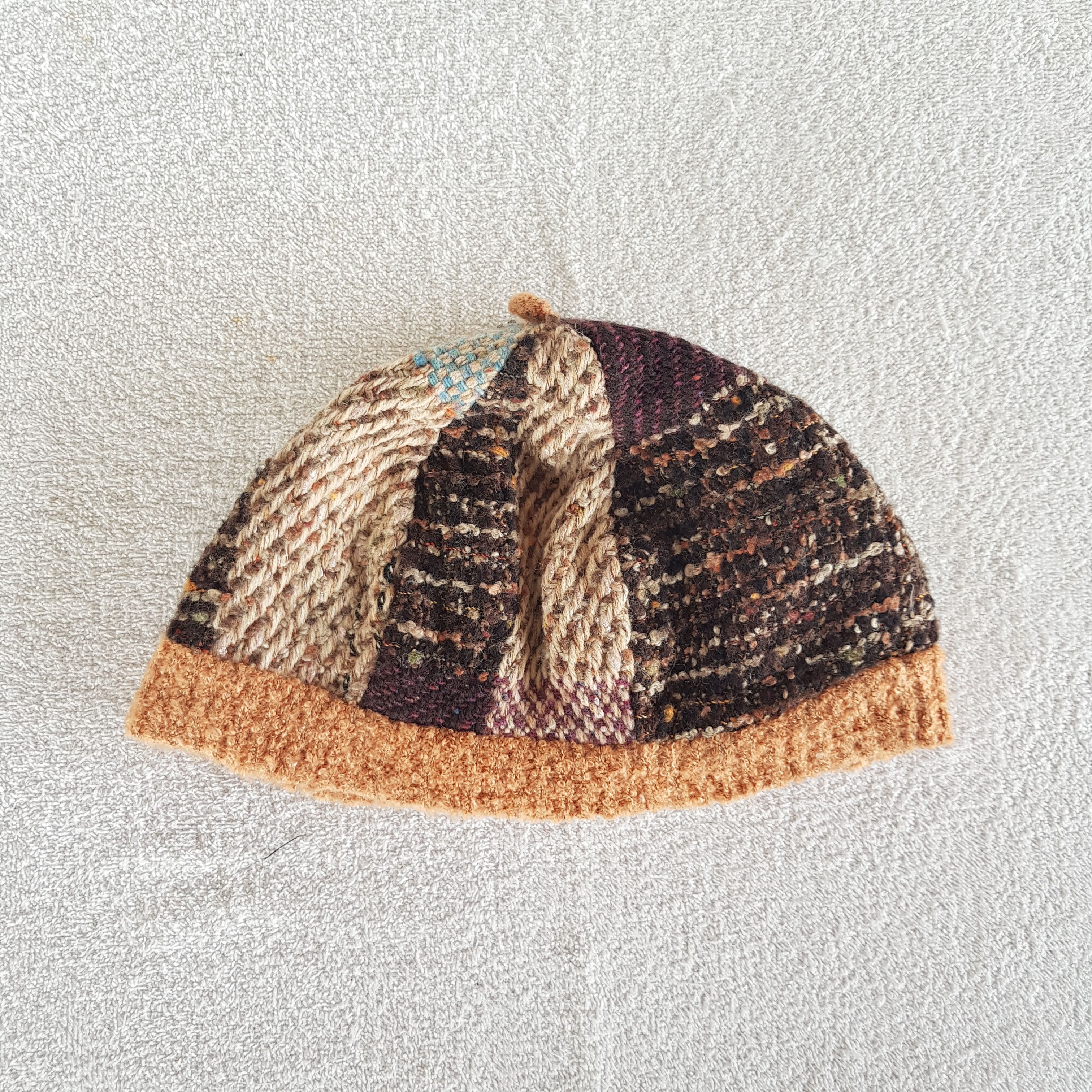 Aran Isles Knitwear × Japanese Brand × Vintage Vintage Japanese Beanie Fair Isle Ribbed Knit Snow Caps Hats Size ONE SIZE - 5 Thumbnail