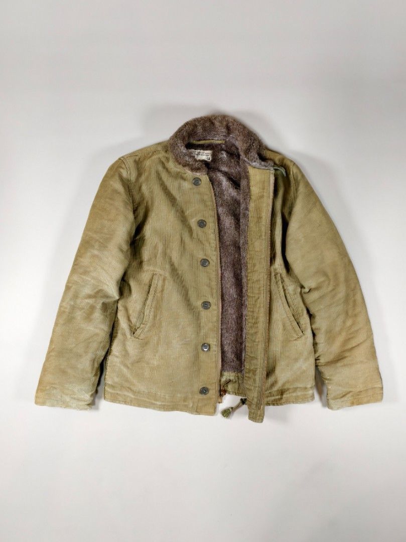 Vintage True Vintage Rare 1944 USN N1 Deck Jacket (Khaki) Size US M / EU 48-50 / 2 - 2 Thumbnail
