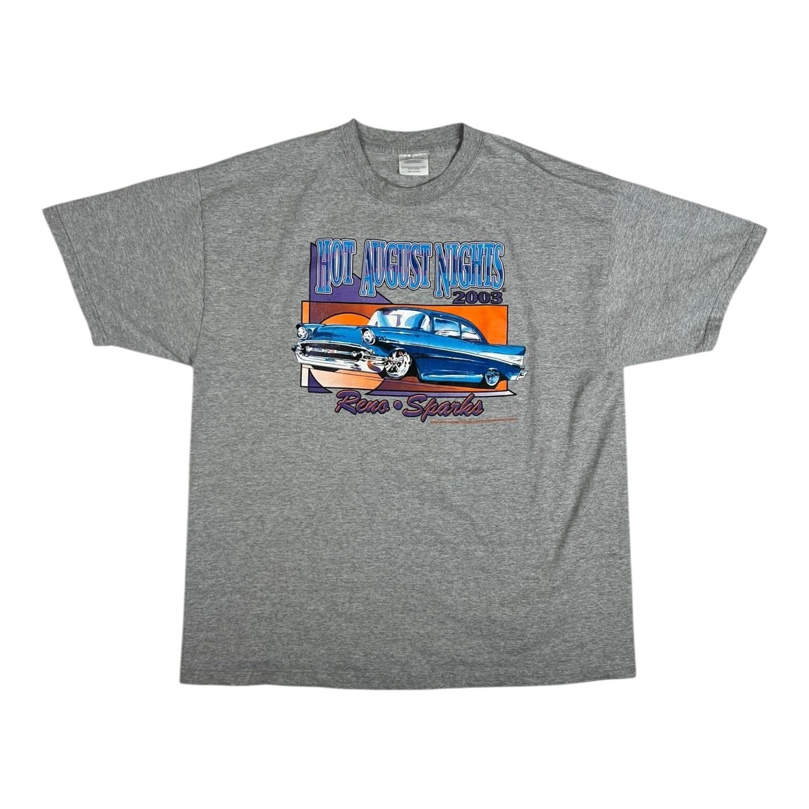 Port & Company Vintage Hot August Nights Shirt Mens XL Gray 2003 Reno Spark Size US XL / EU 56 / 4 - 1 Thumbnail