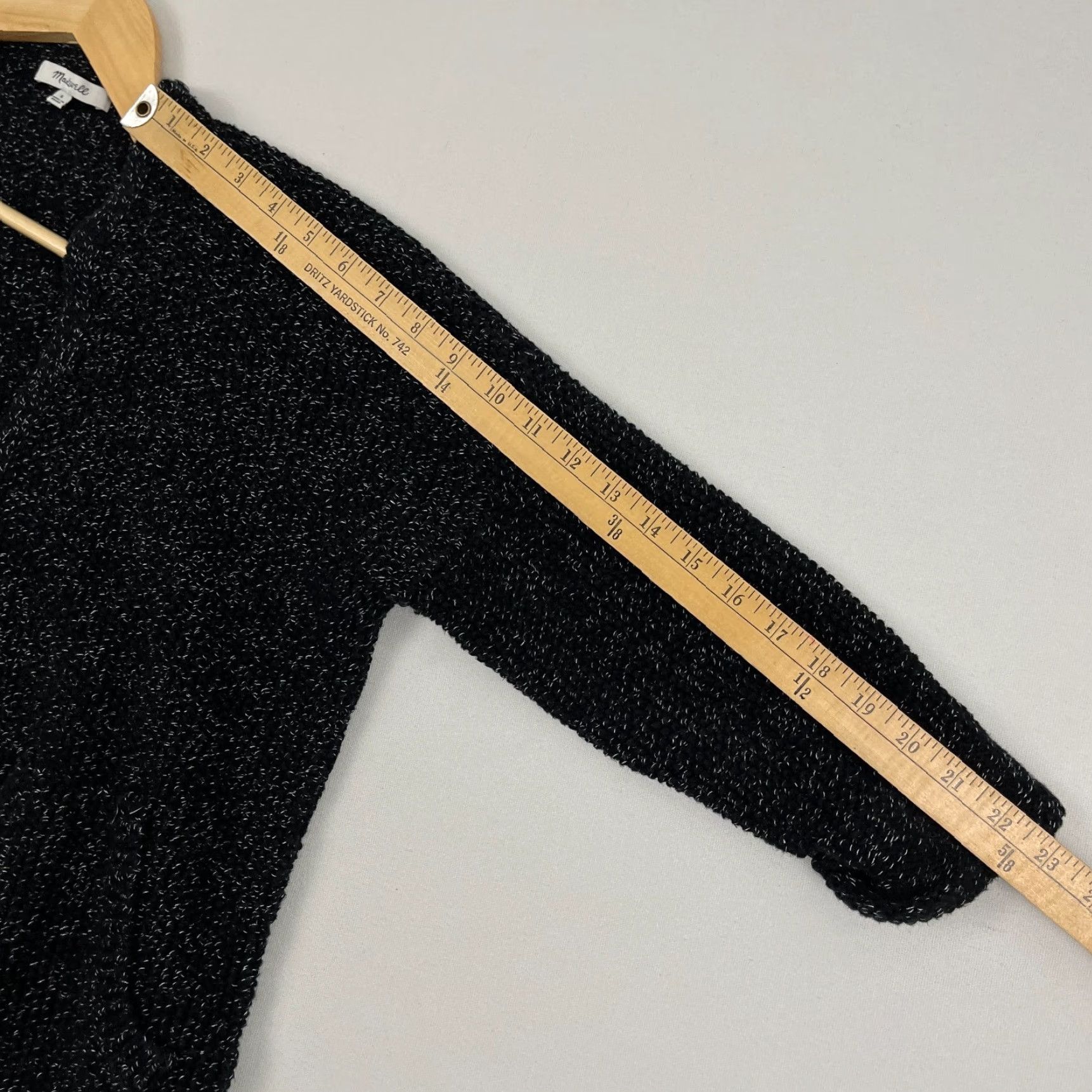 Madewell Madewell Memento Fringe Cardigan Sweater Womens S Black Heavy Knit Open Front Size S / US 4 / IT 40 - 5 Thumbnail