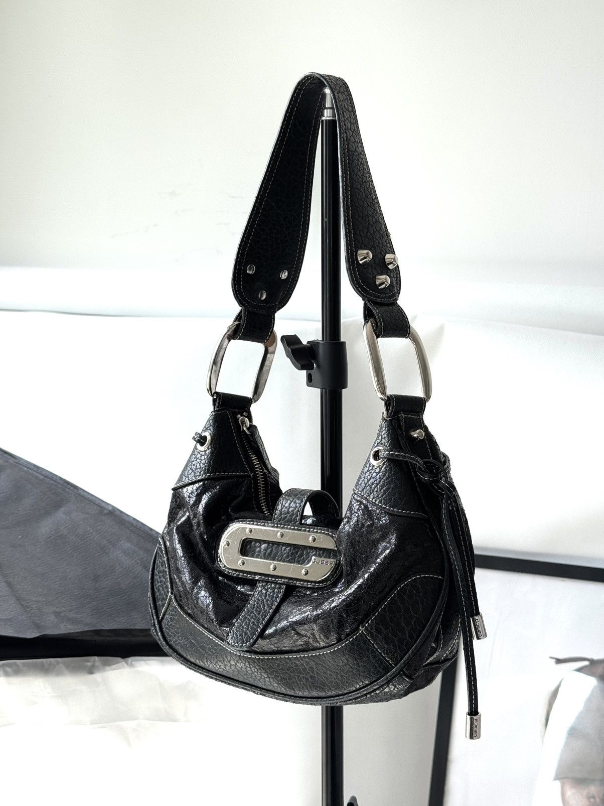 Guess Guess vintage buckle logo bag baguette mini 00s Y2k Handbag Size ONE SIZE - 5 Thumbnail
