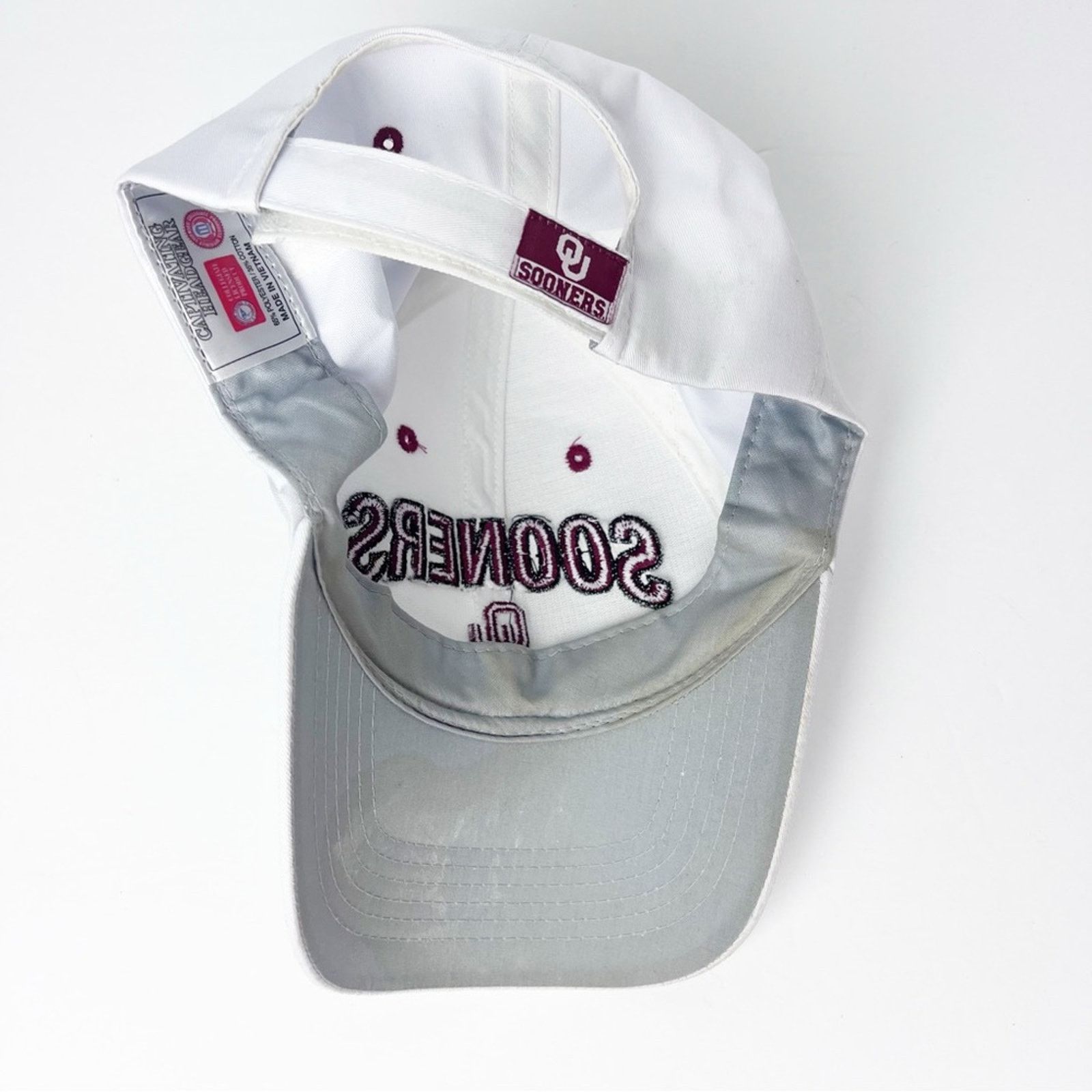 Other Sooners Oklahoma University White Baseball Cap Unisex OS Size ONE SIZE - 3 Thumbnail