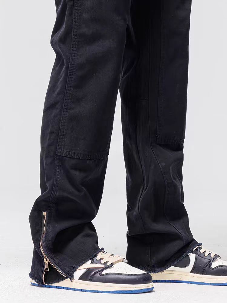Japanese Brand × Jean Vintage High Street Loose Casual Black Workwear Jeans Size US 34 / EU 50 - 5 Thumbnail