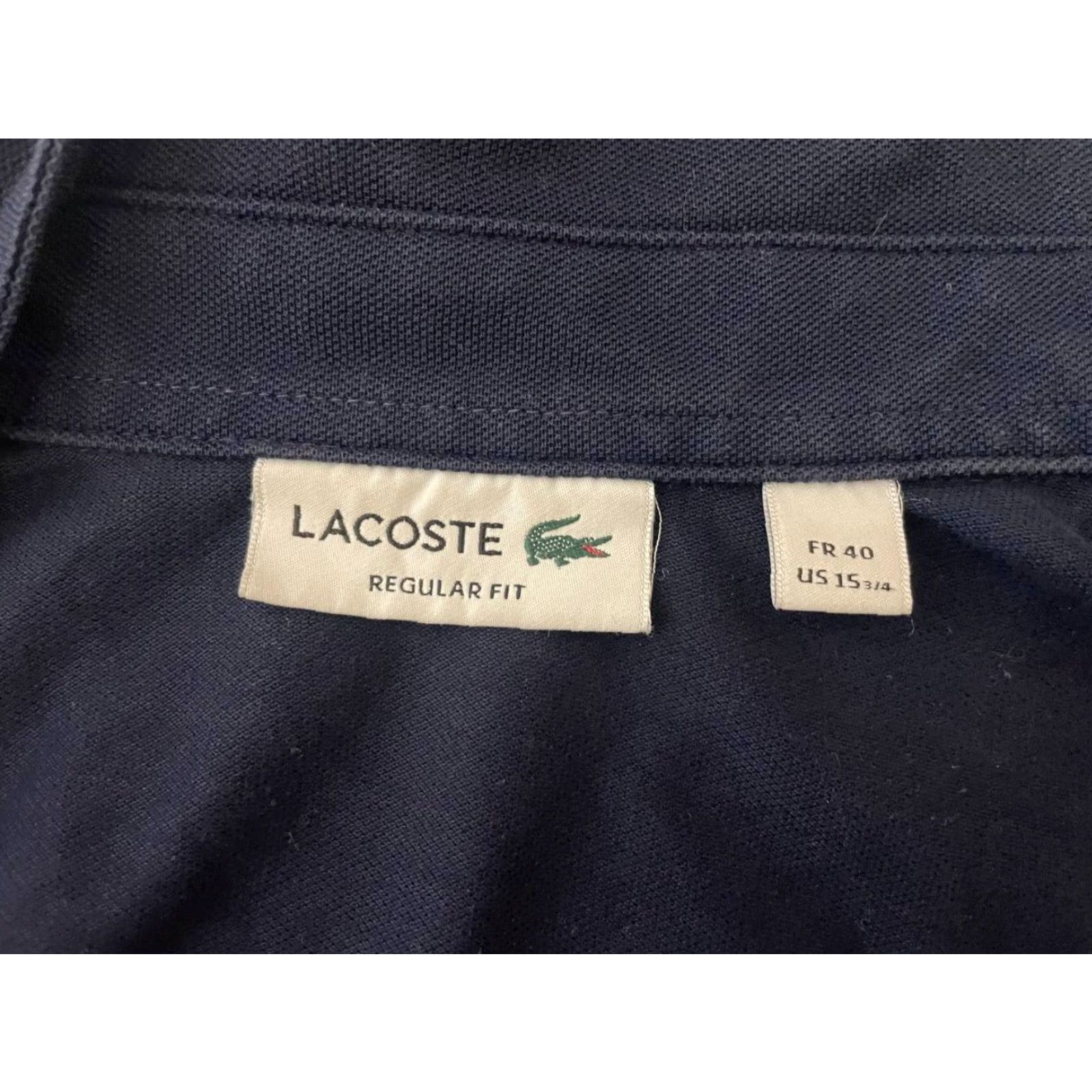 Lacoste Lacoste Mens Regular-Fit Casual Shirt Navy 40 Button-Down Front Pockets Shirt Regular Mens Navy Front Pockets Size US L / EU 52-54 / 3 - 3 Thumbnail
