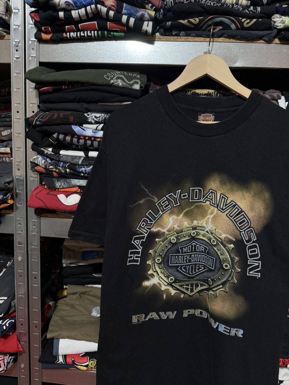 Harley Davidson Vintage 2000 Harley Davidson Raw Power Salinas CA T-Shirt Size US XL / EU 56 / 4 - 3 Thumbnail