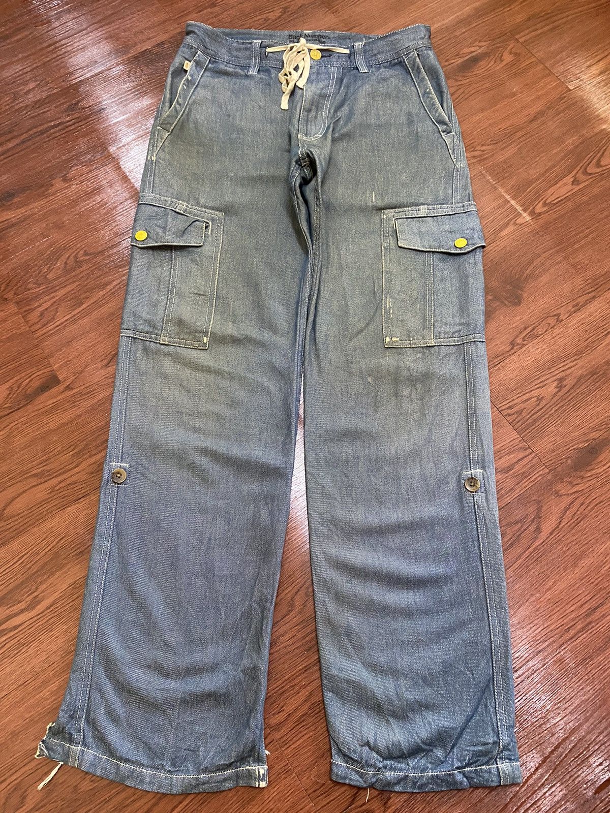 Vintage Vintage Japanese Brands Blue Wash Cargo Loose Soft Pants Size US 32 / EU 48 - 5 Thumbnail