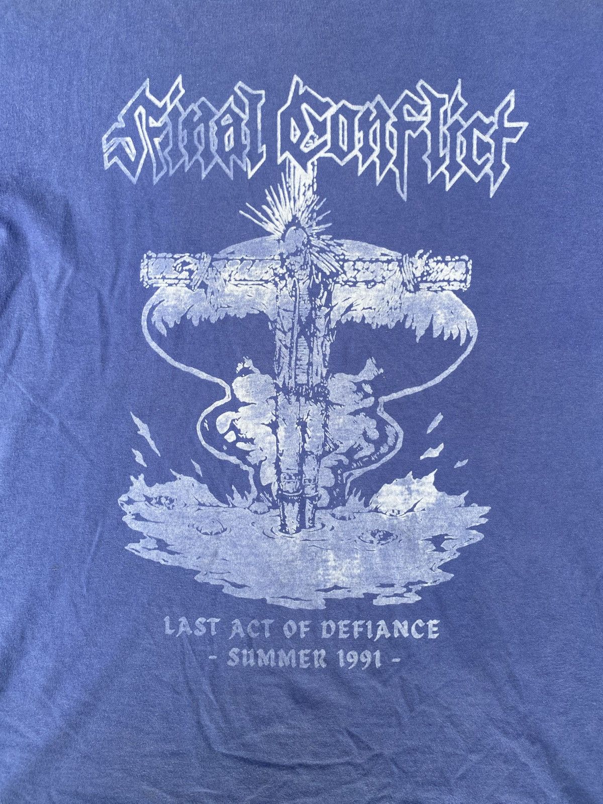 Band Tees 1991 Final Conflict United Sports Tag Size US L / EU 52-54 / 3 - 2 Thumbnail