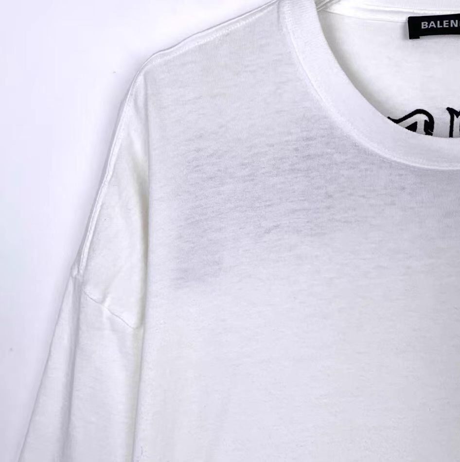 Balenciaga Balenciaga logo printed round neck white cotton short slee Size US S / EU 44-46 / 1 - 4 Thumbnail