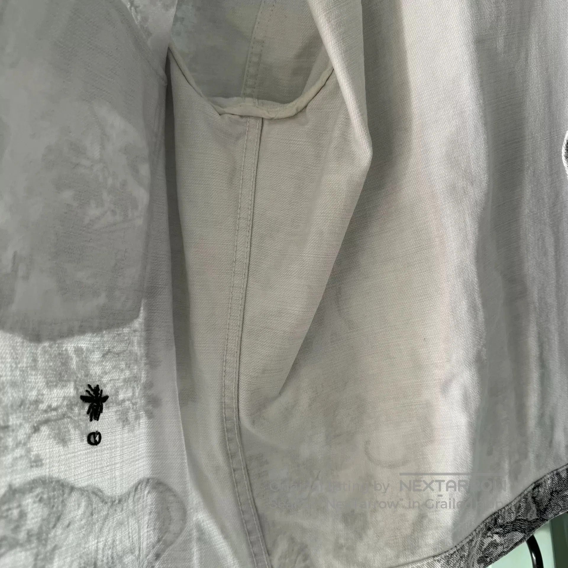 Dior Christian Dior White Black Print Shirt Jacket. Size XS / US 0-2 / IT 36-38 - 6 Thumbnail