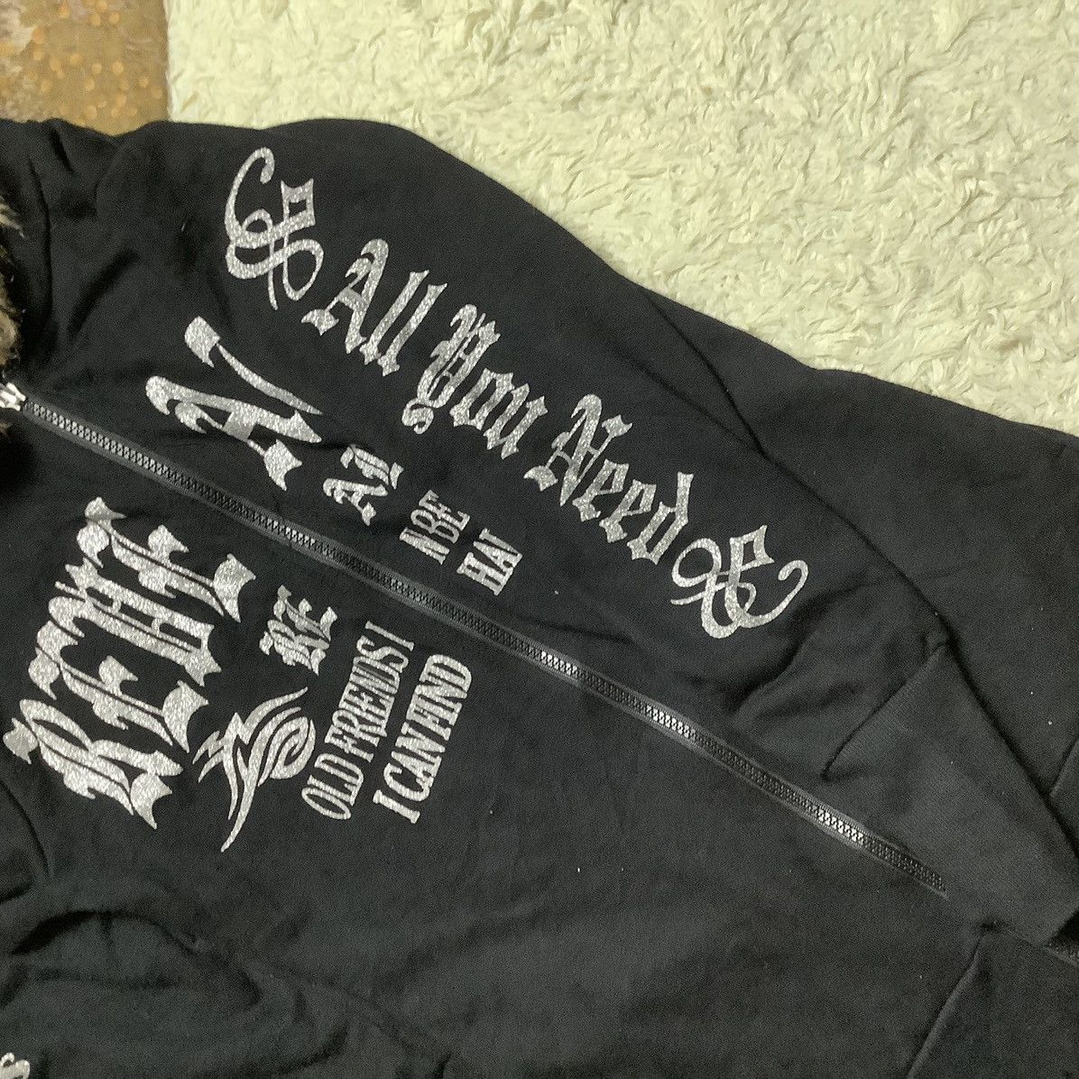 Hysteric Glamour × If Six Was Nine × Le Grande Bleu (L.G.B.) Y2K Blue Strive Grammar Fur Hoodie IfSixWasNine LGB style Size US M / EU 48-50 / 2 - 6 Thumbnail