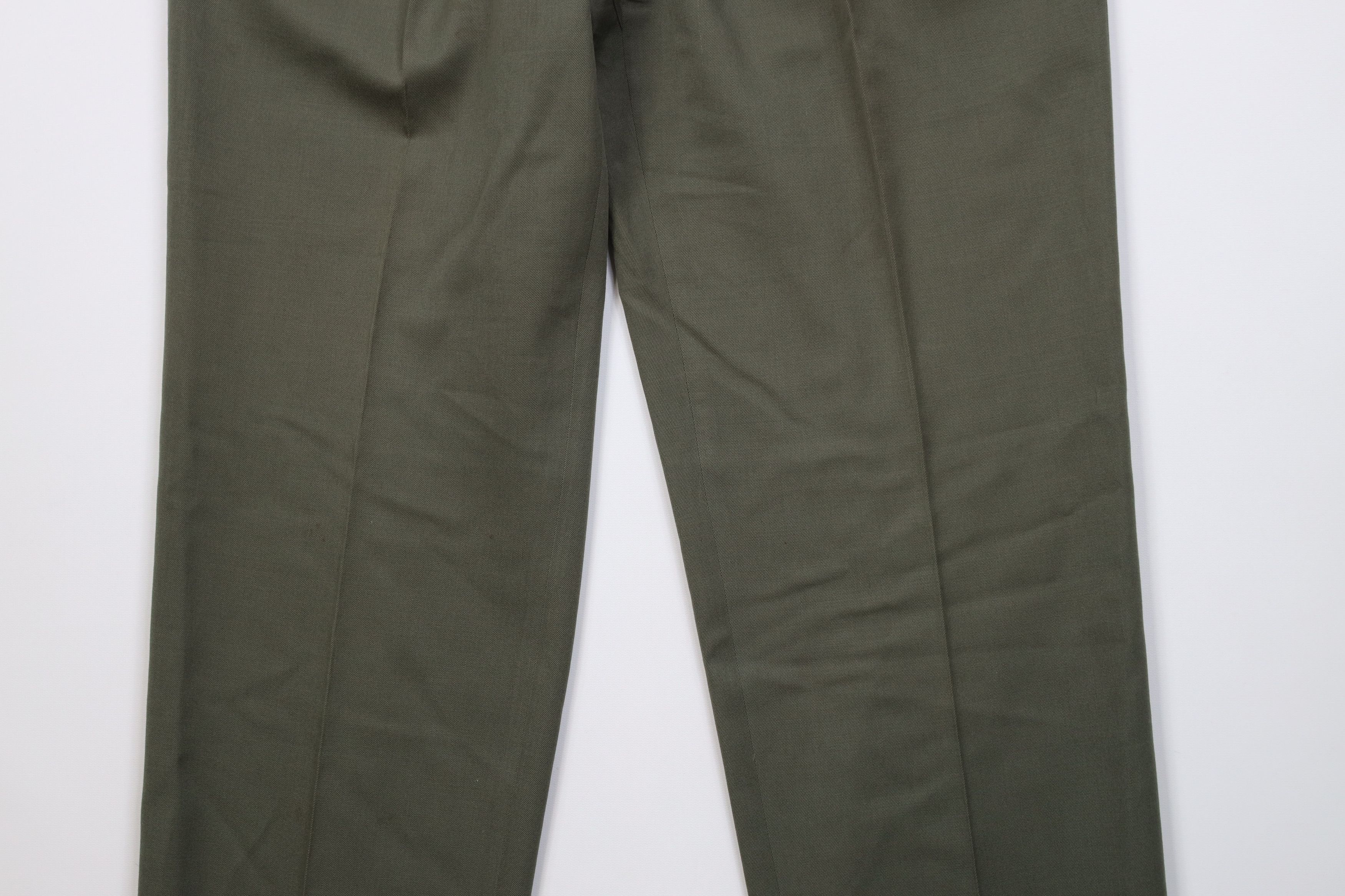 Vintage Vintage 90s Streetwear Wool Knit Wide Leg Chino Pants Green Size US 34 / EU 50 - 3 Thumbnail