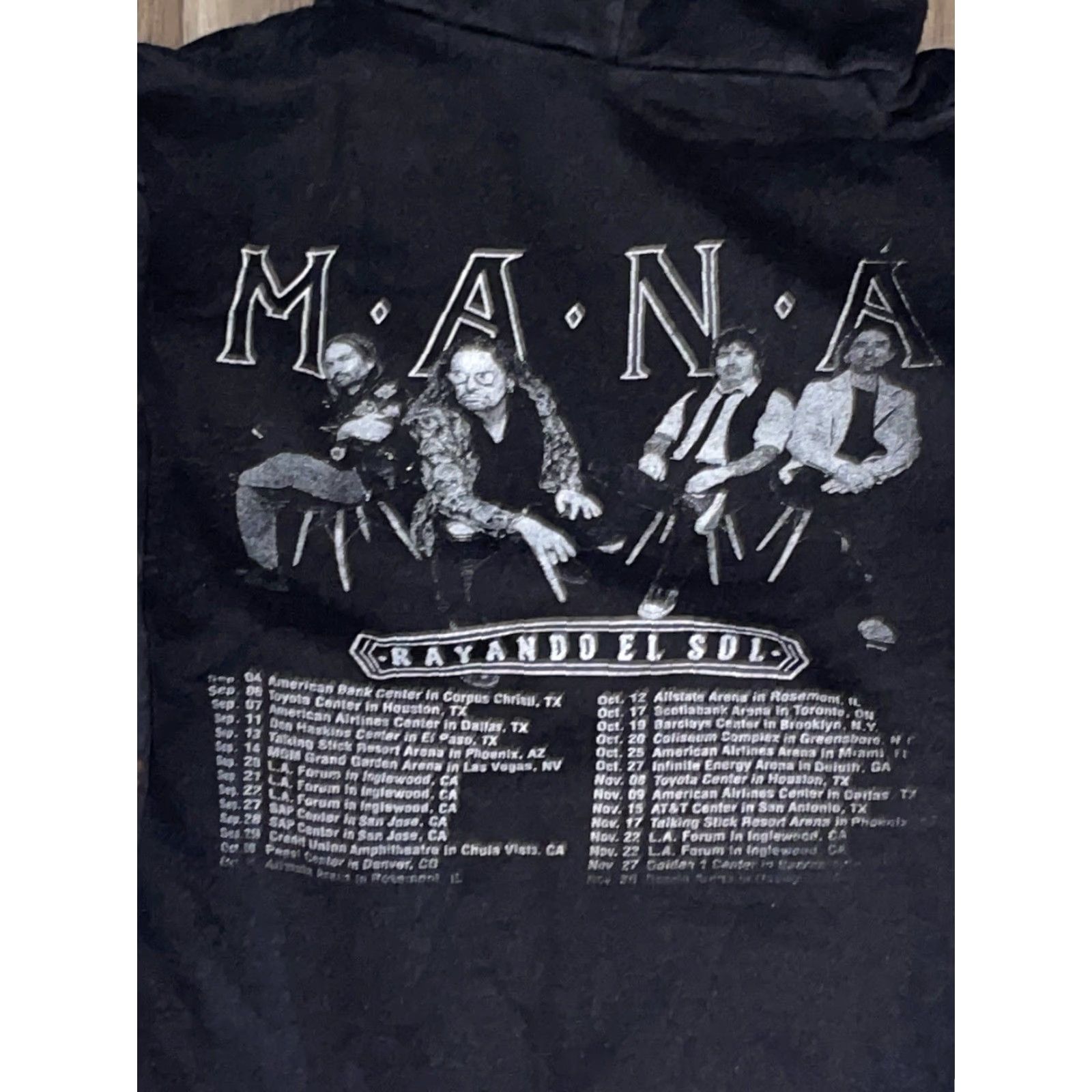 Vintage Mana Tour Hoodie Sweatshirt Black Small Mens S Pullover Hoodie Size US S / EU 44-46 / 1 - 5 Thumbnail