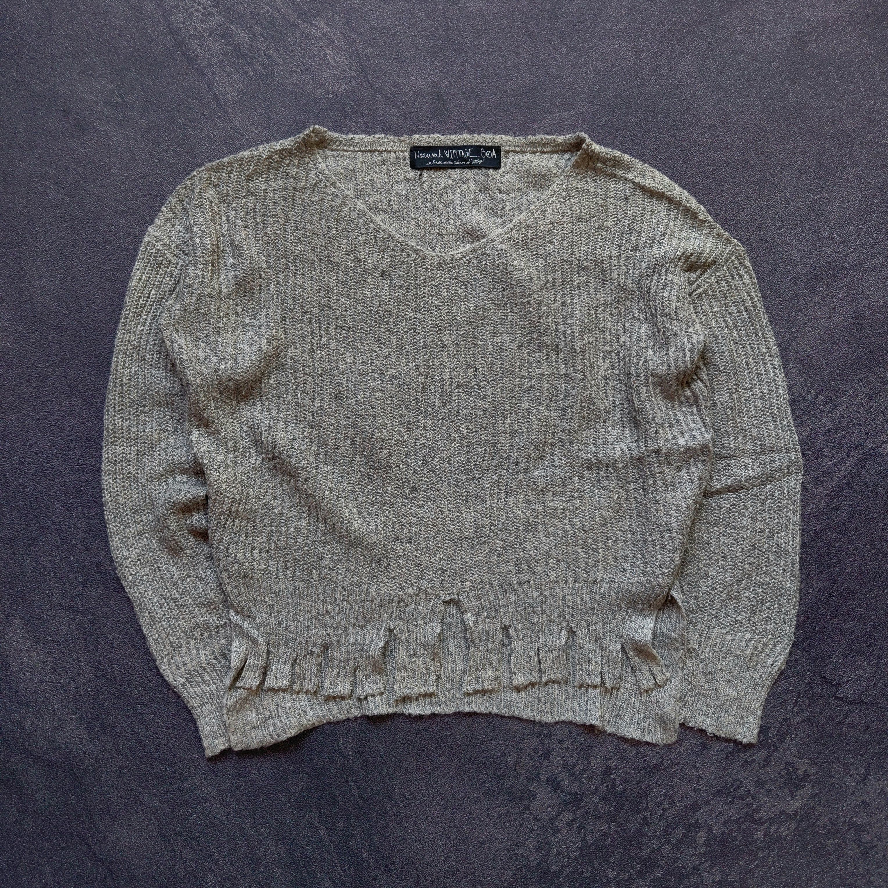 GOA GOA Distressed Japanese Archive Open Knit Sweater Size US M / EU 48-50 / 2 - 2 Thumbnail