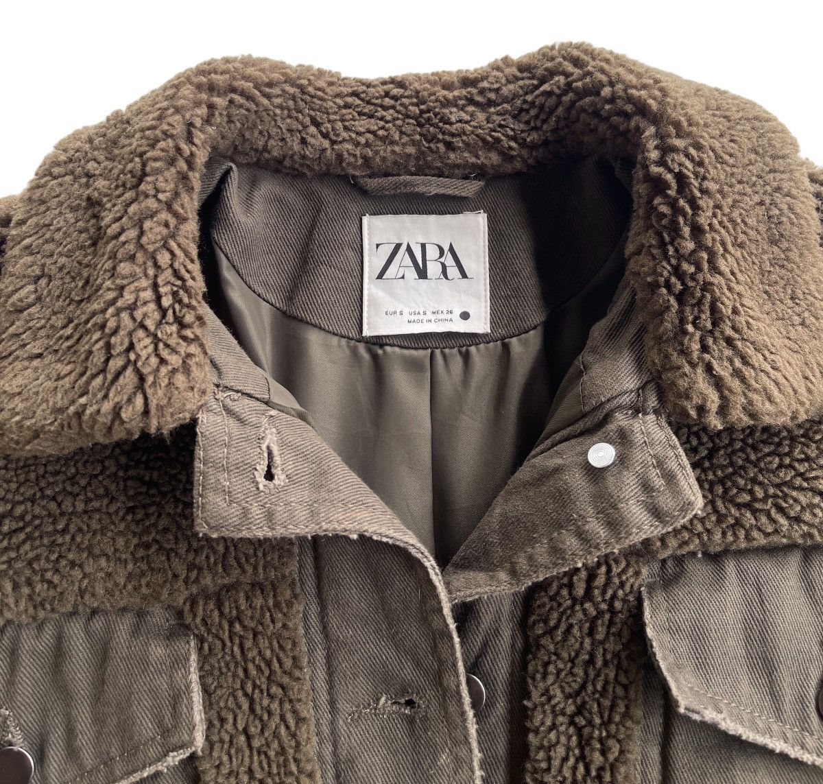 Zara Zara Teddy Fleece Shearling Cropped Jacket Size S / US 4 / IT 40 - 8 Thumbnail