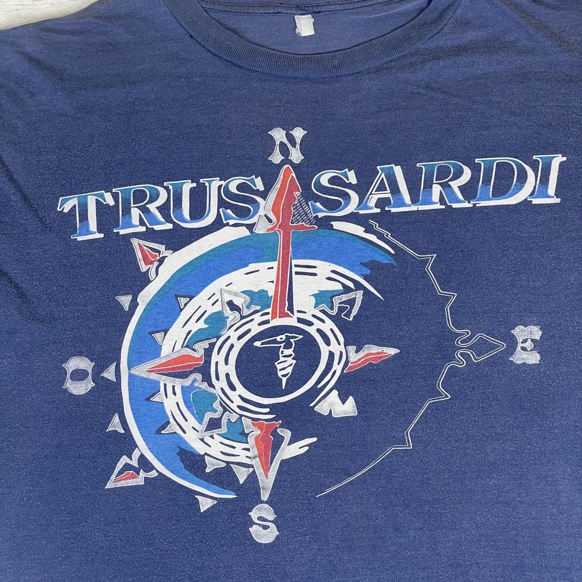 Trussardi Vintage Trussardi Sailor Compass Tee Size US L / EU 52-54 / 3 - 4 Thumbnail