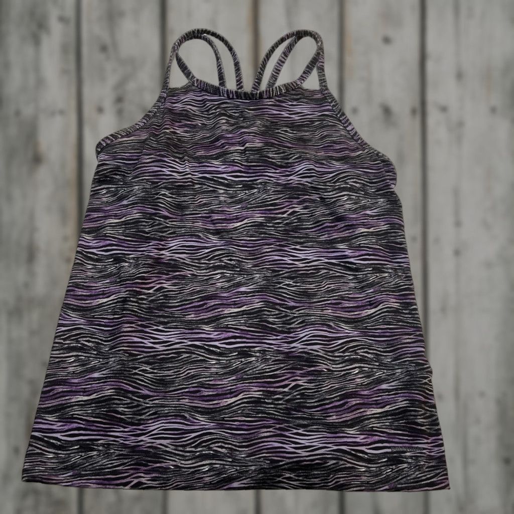 Patagonia Patagonia Strappy Tank Top Women’s S Athletic Yoga Striped Purple (Pullover) Size S / US 4 / IT 40 - 1 Thumbnail