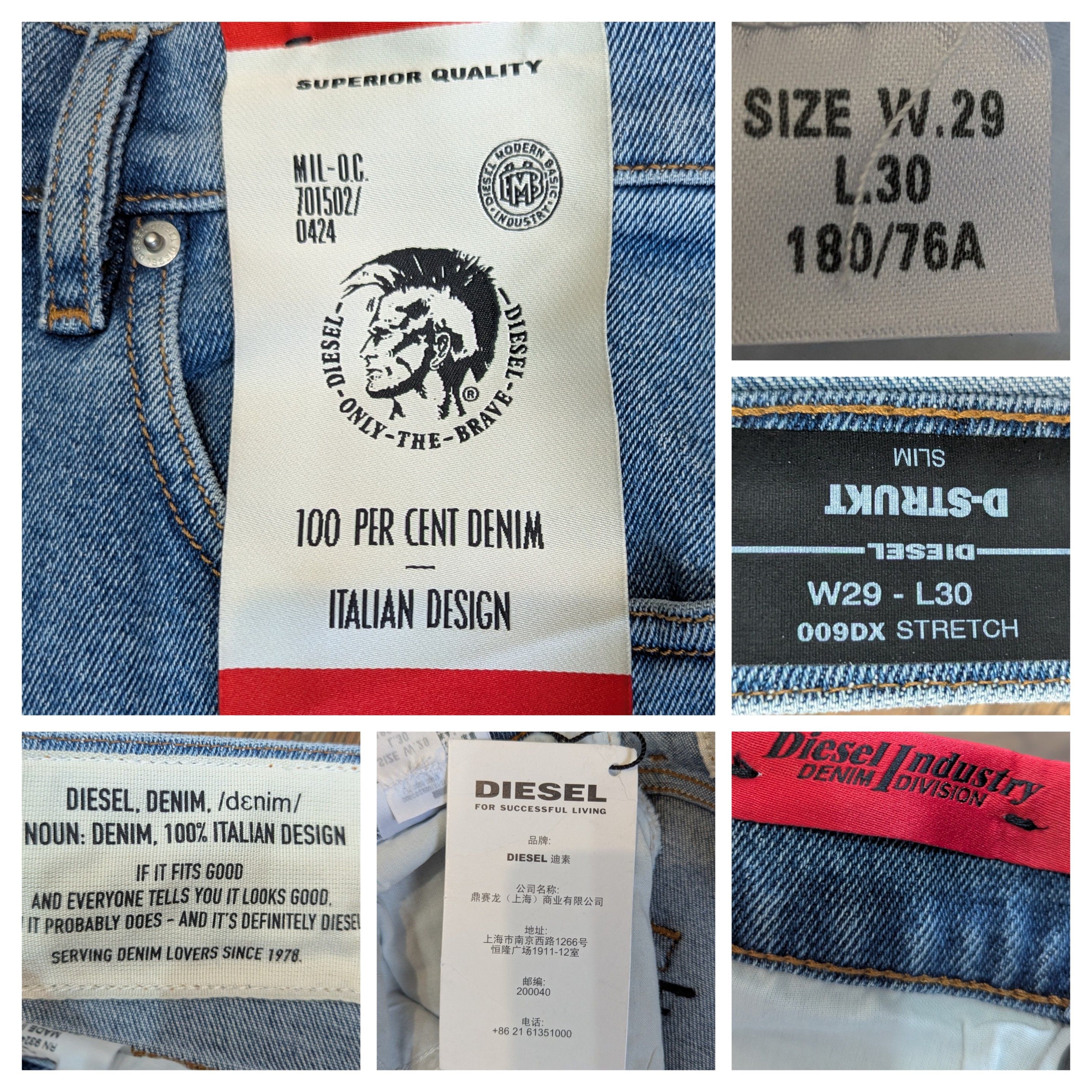 Diesel DIESEL D-STRUKT 009DX Printed Slim Jeans Size US 30 / EU 46 - 5 Thumbnail