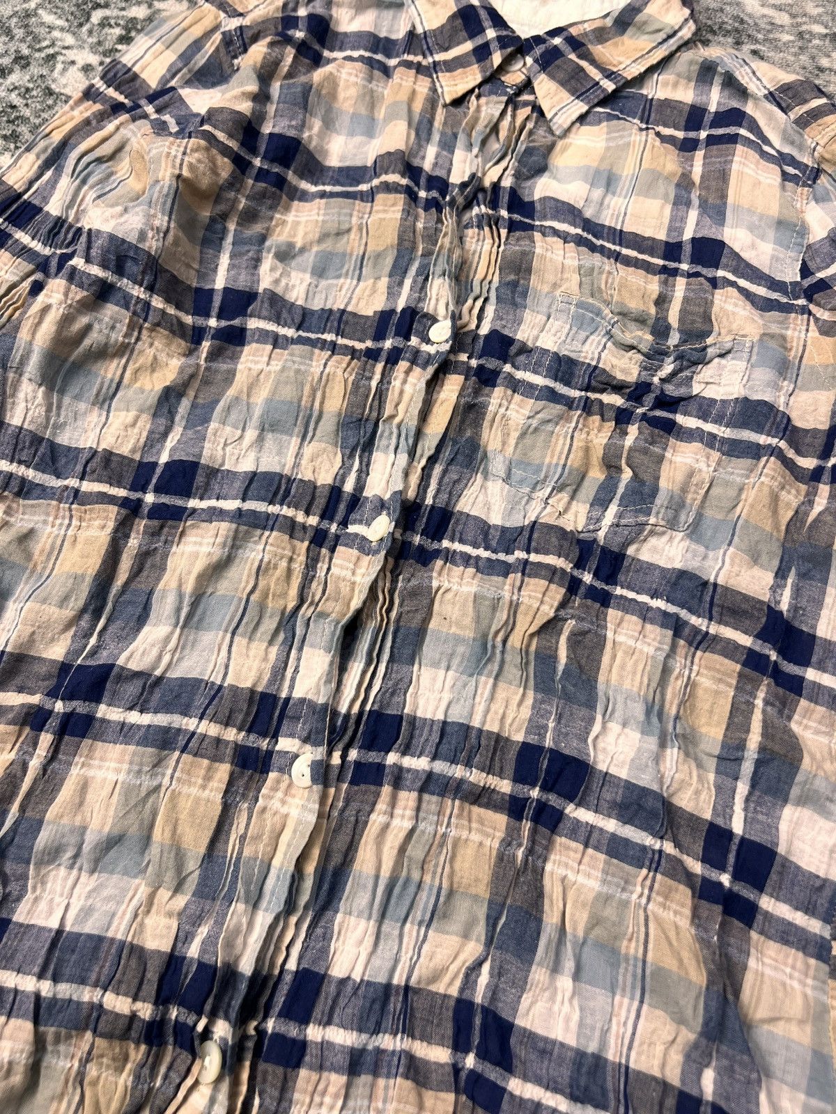 GOA Vintage GOA Shrink Wrinkle Sheer Shirt Size US M / EU 48-50 / 2 - 4 Thumbnail