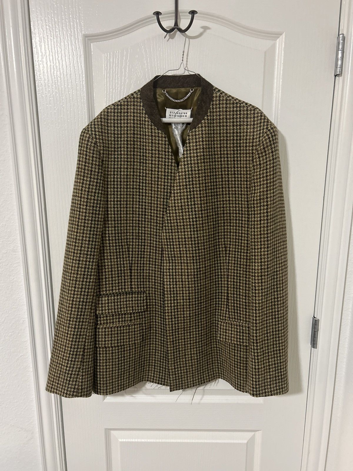24SS new/Maison Margiela 千鳥格子ウールブレザー Blazer Brown 24SS new/Maison Margiela 千鳥格子ウールブレザー Blazer Brown