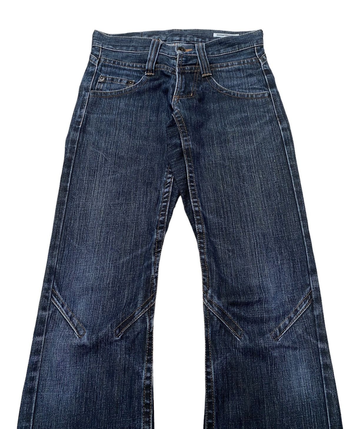 Vintage Vintage Japanese Brand Semantic Design Flared Jeans 1990s Size US 29 - 3 Thumbnail