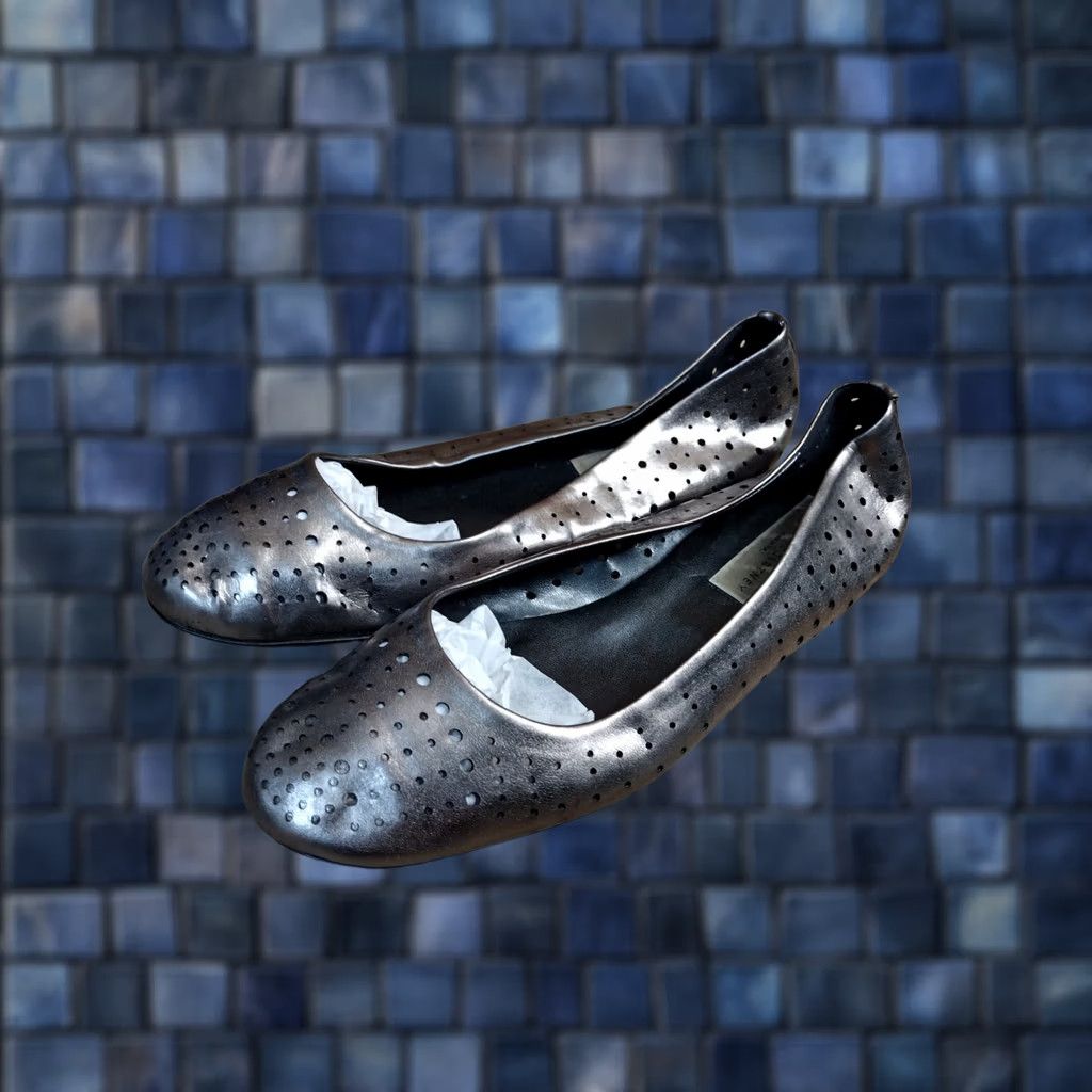 Stella McCartney Stella McCartney Ballet Flats Prism Rose gunmetal silver Round Toe Slip On 9.5 Womens Flats Ballet Multicolor Silver Round Toe Casual Size US 10 / IT 40 - 1 Thumbnail