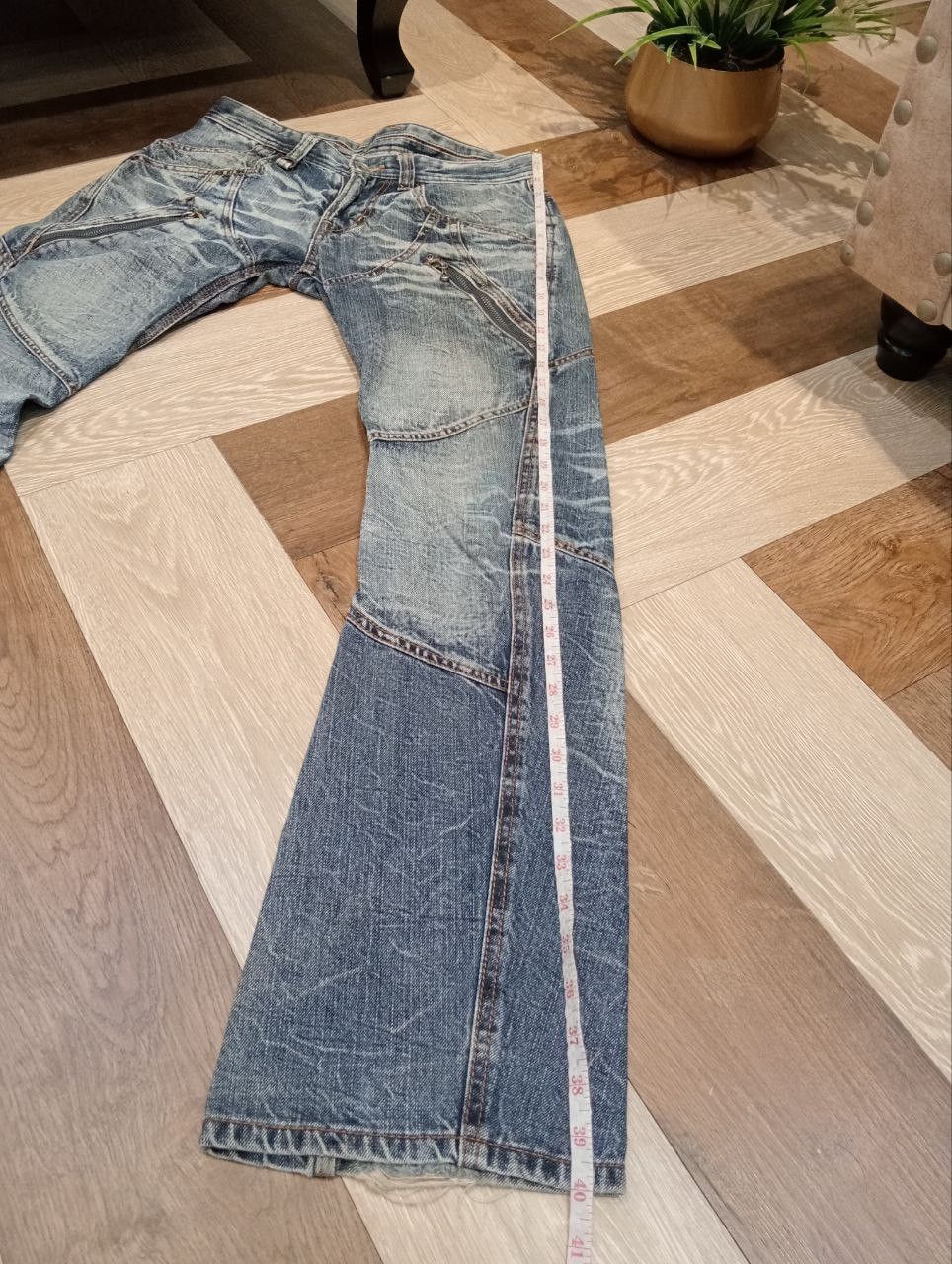 Nicole Club JAPANESE NICOLE CLUB FOR MEN BLUE DENIM FLARED PANTS Size US 30 / EU 46 - 16 Thumbnail