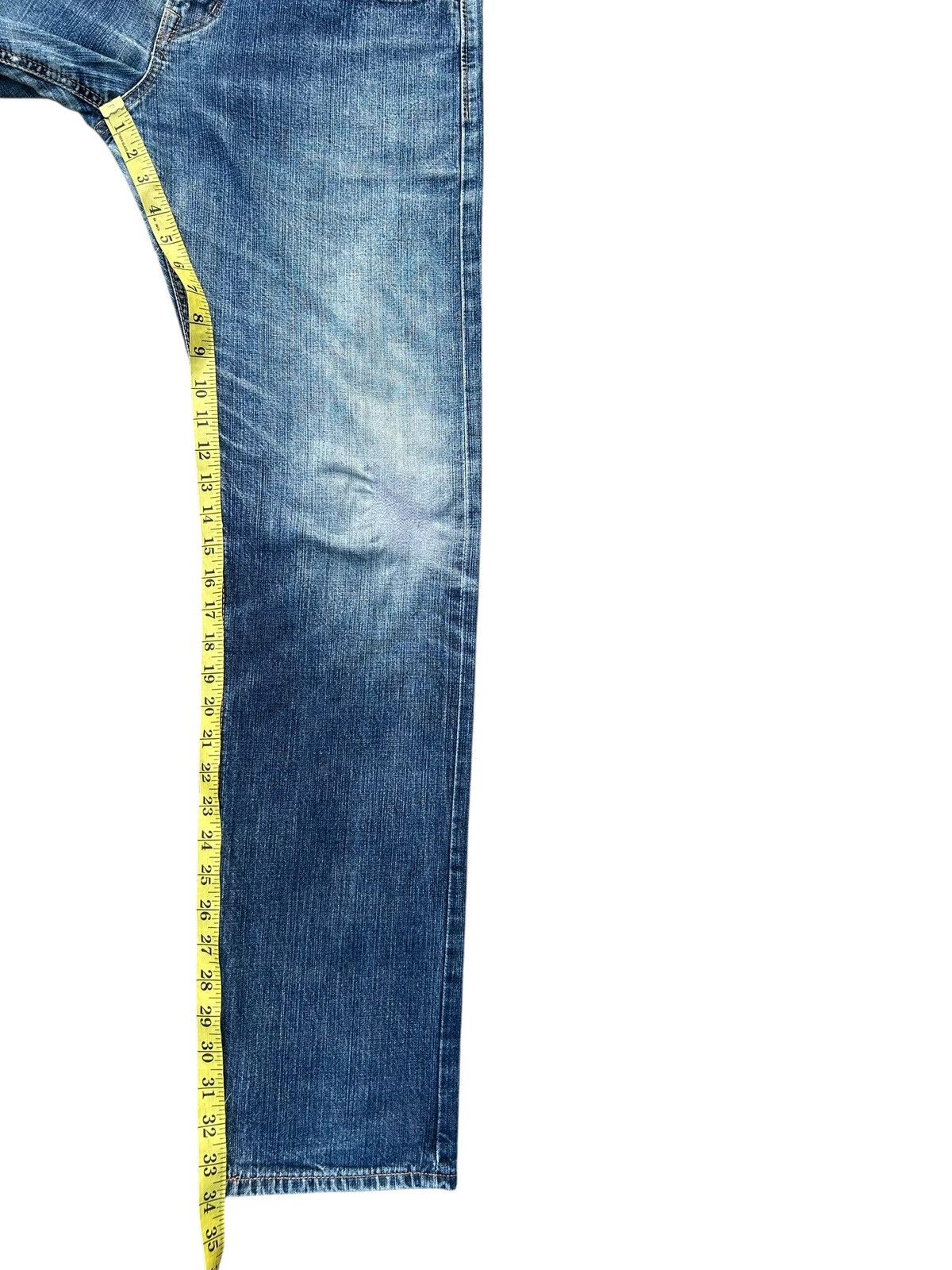 Kapital Vintage Edwin 505 Selvedge Buckle Back Distressed Denim Jean Size US 36 / EU 52 - 22 Thumbnail